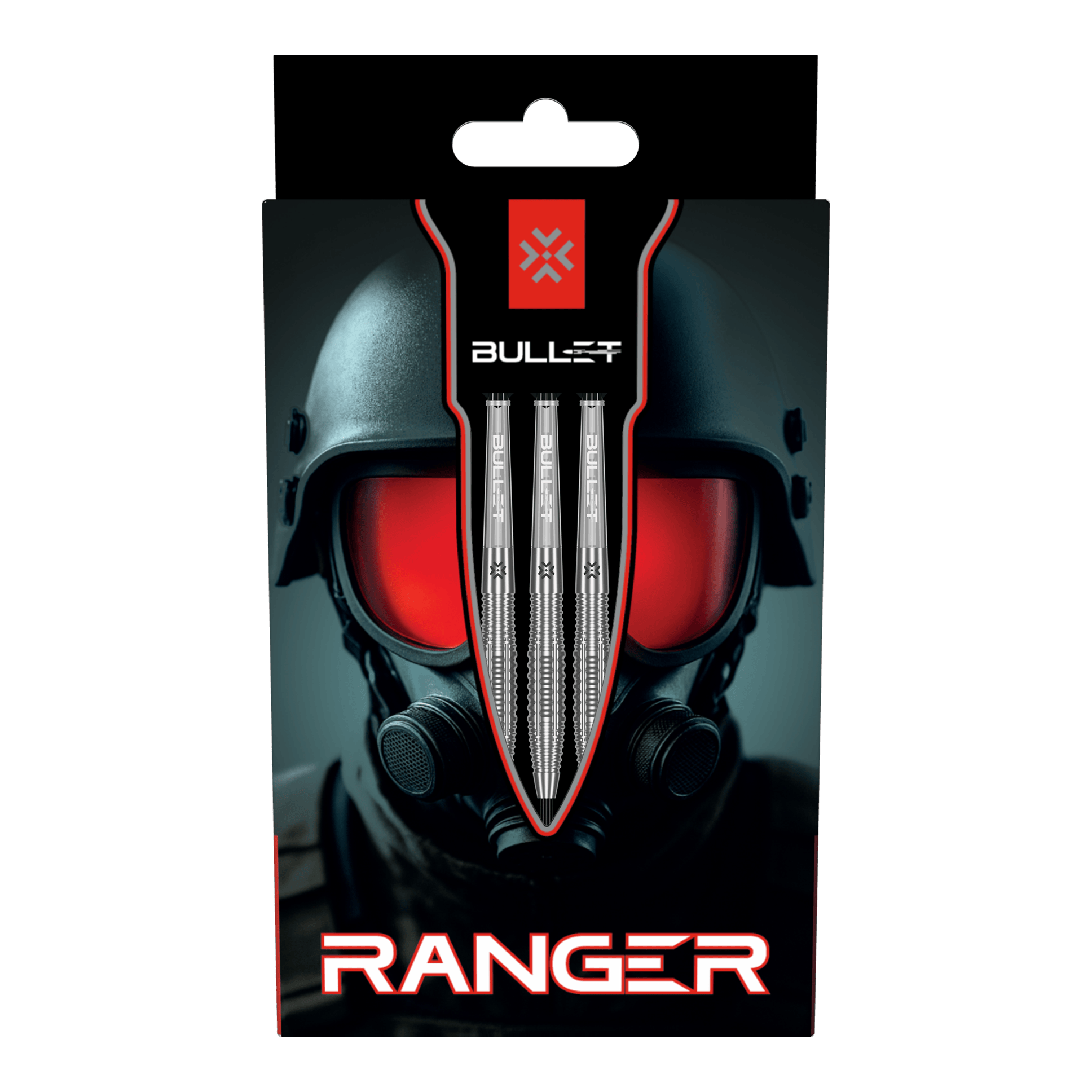 fléchettes en acier Bullet Ranger Zu sehen sind die Bullet Ranger Steeldarts. Die Darts sind in einer Dreiergruppe dargestellt.