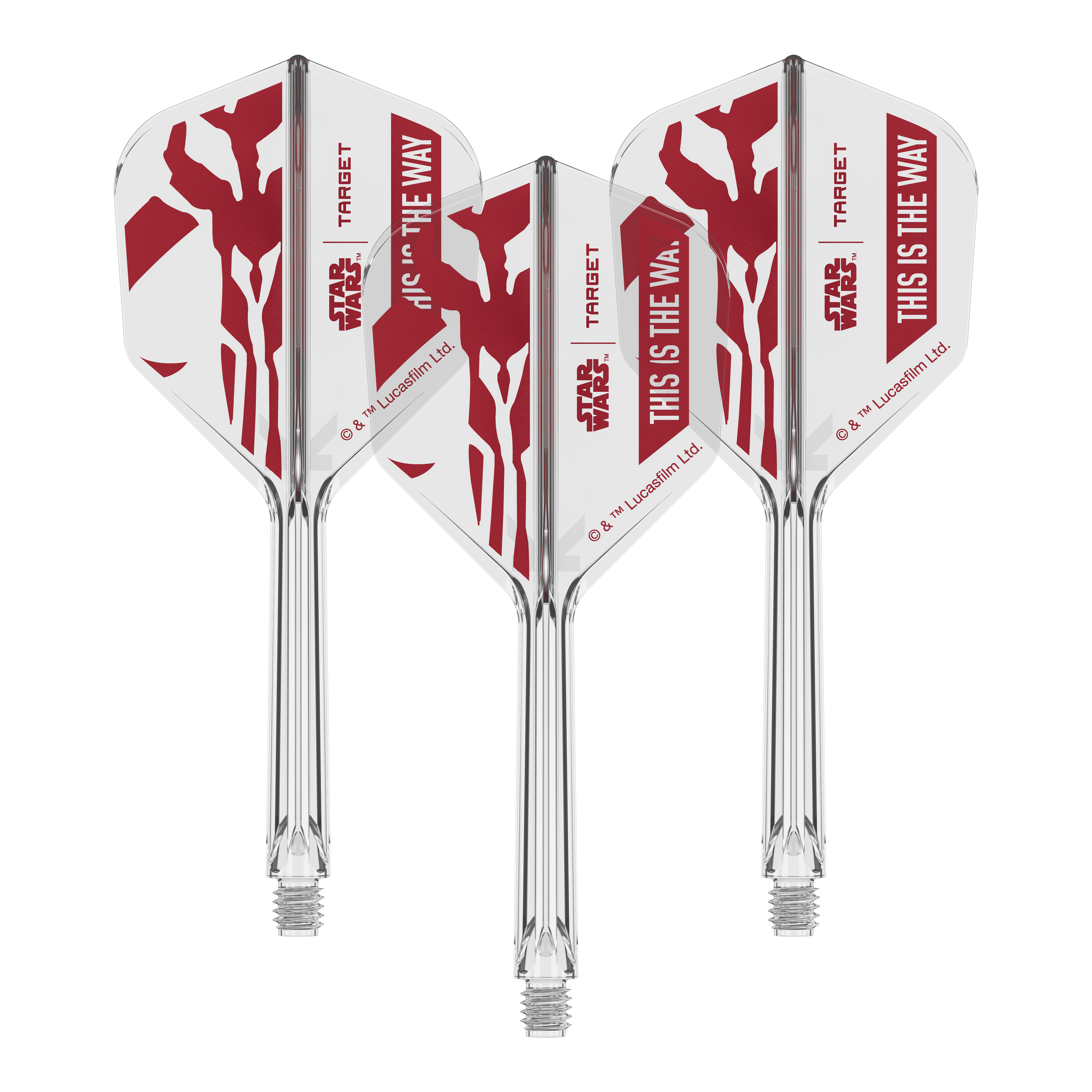 Coffret Target Star Wars K-Flex Mandalorian No6 Flights Zu sehen ist '410625_Target_StarWars_K-Flex_ThisIsTheWay_No6_Flights_33mm_2b'. Es handelt sich vermutlich um weitere 'This Is The Way' Dart-Flights.