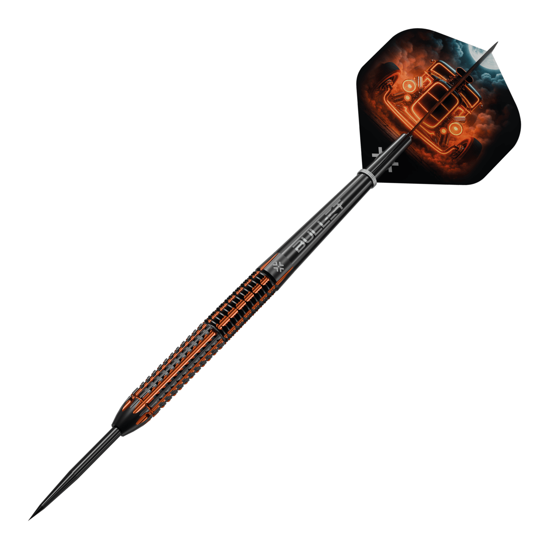 Bullet Hotrod Steeldarts werden abgebildet. Der Fokus liegt auf einem Dartpfeil aus der Produktreihe.