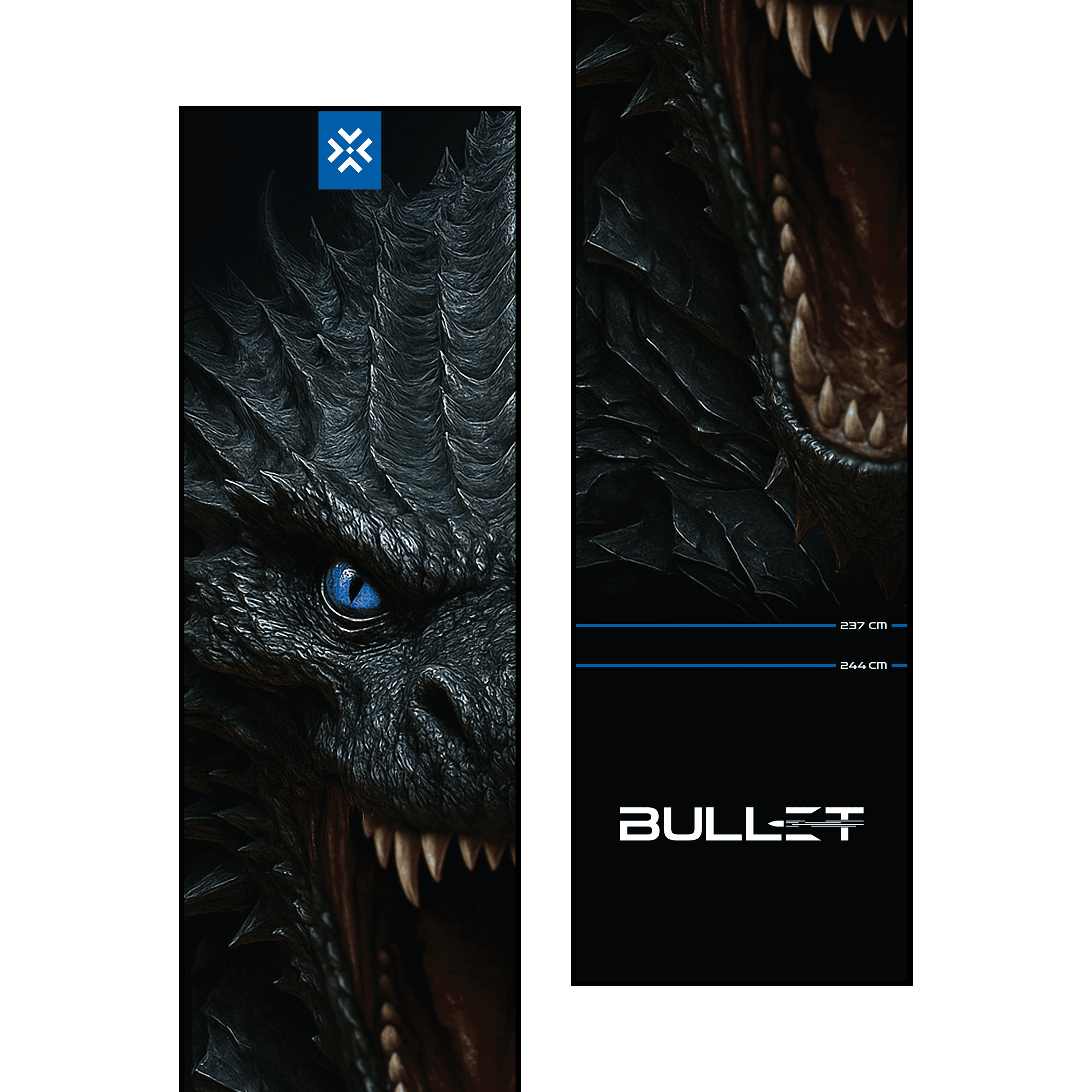 Tapis de fléchettes Bullet Hydra Bullet Hydra Dartmatte ist klar abgebildet. Sie schützt den Boden beim Dartspiel.