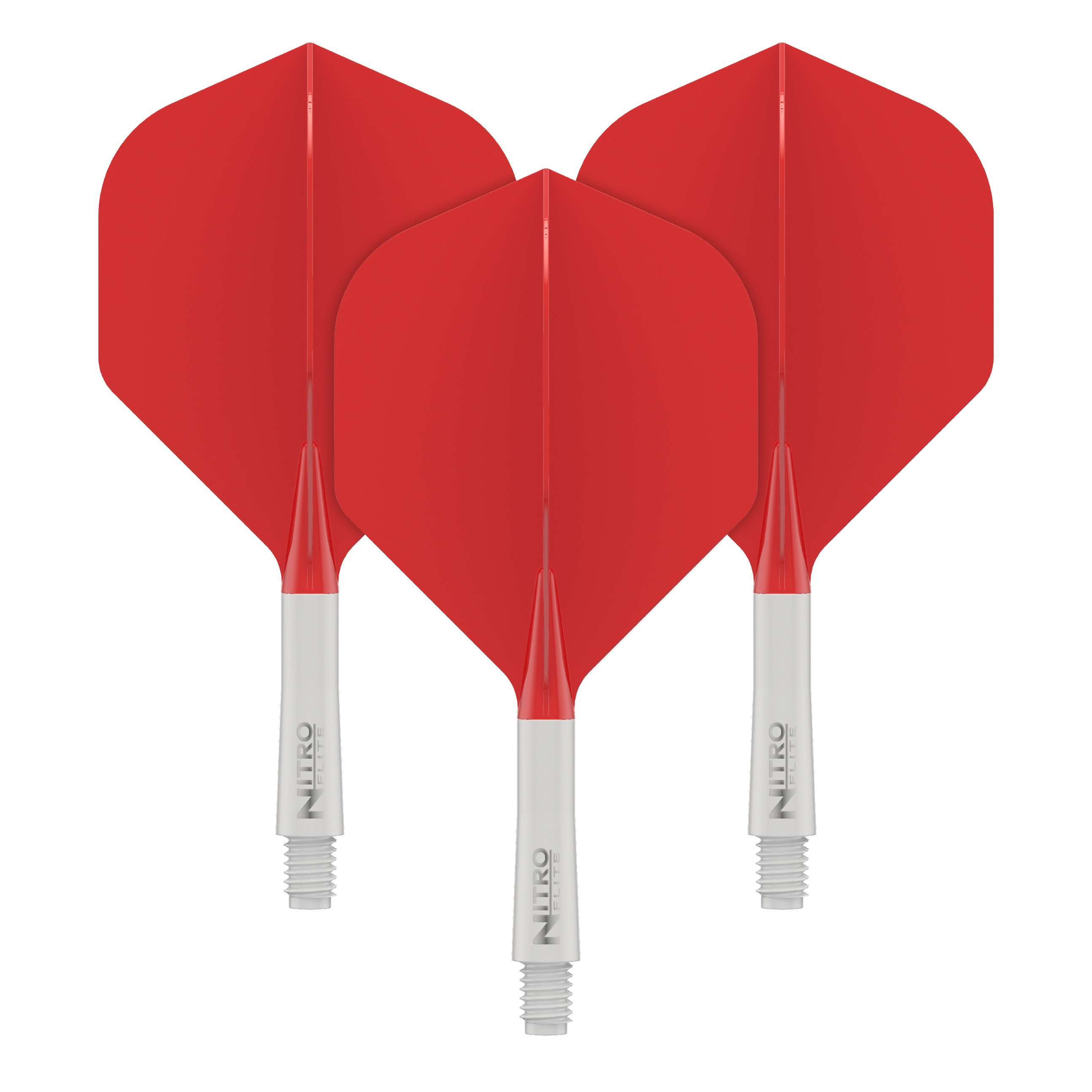 Ailettes Red Dragon Nitroflite - Tige blanche, ailettes rouges n°2 Abgebildet ist ein Red Dragon Nitro Flite Dart Flight, Weiß und Rot, No2, Short (22mm). Dieses Ersatzteil wird für Dartpfeile verwendet.