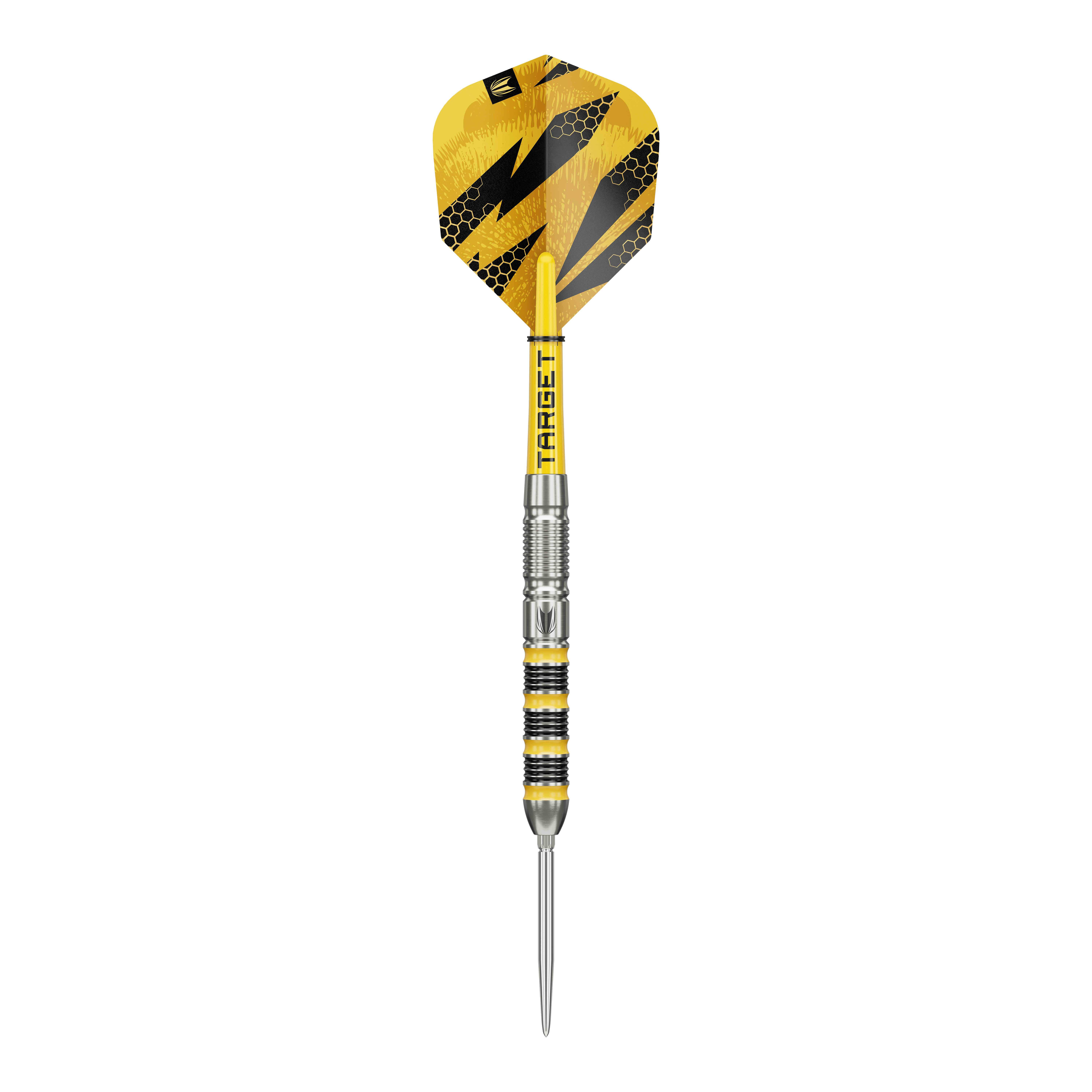 Fléchettes en acier Target Buzz 01 Swiss Points Das Bild zeigt Target Buzz 01 Swiss Points Steeldarts. Es handelt sich um hochwertige Steeldarts für Präzisionswürfe.