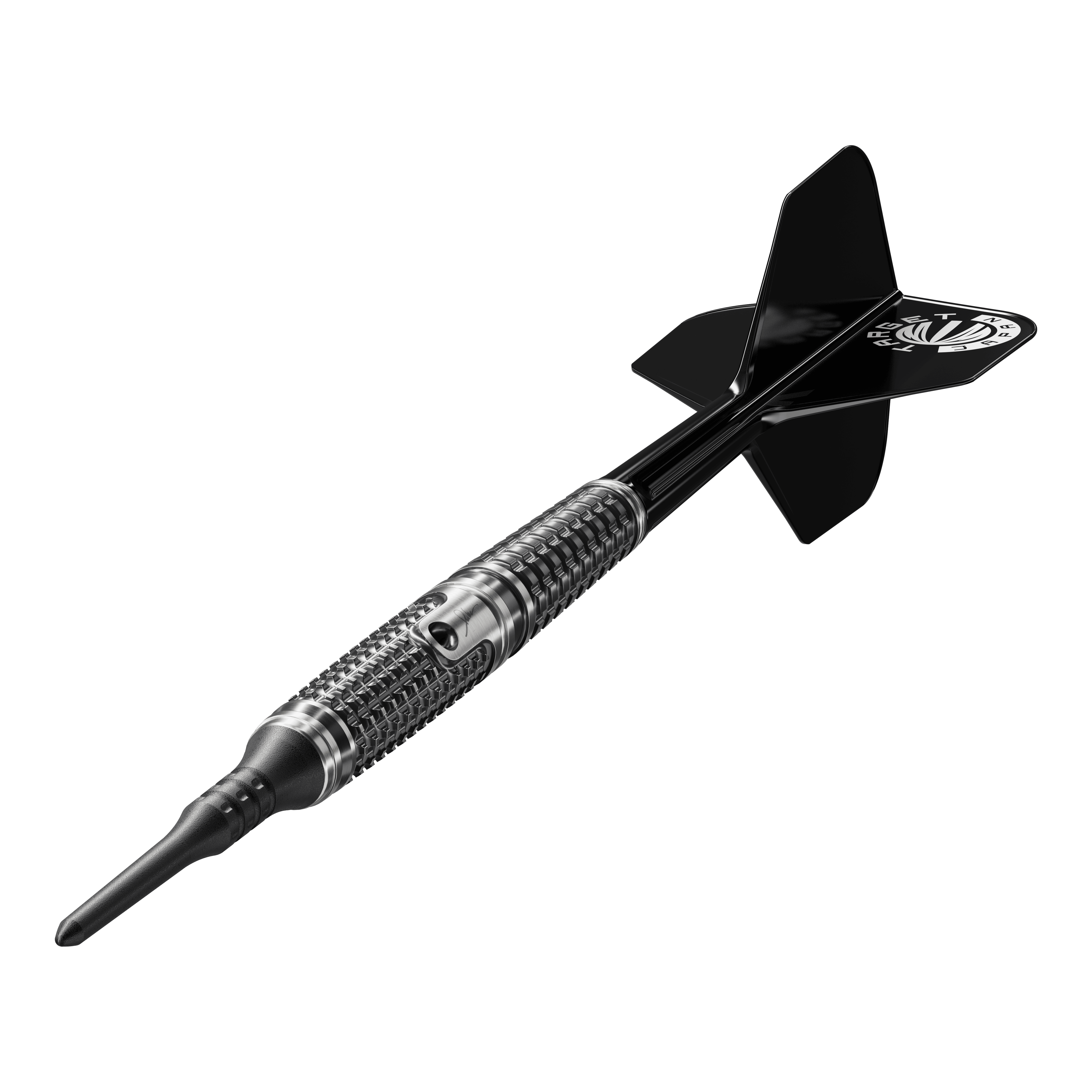 Fléchettes souples Target Japan Paul Lim The Legend GEN9 - 20 g Target Japan Paul Lim The Legend GEN9 Softdarts - 20g werden hier aus einem anderen Blickwinkel präsentiert. Das Bild betont die Form und Verarbeitung der Darts.
