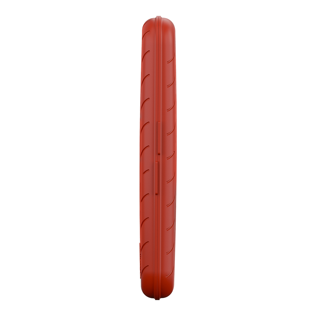 Étui à fléchettes Harrows Slimcase Das Bild zeigt eine schlanke, rote Darttasche von der Seite. Die Oberfläche ist strukturiert und leicht abgerundet.