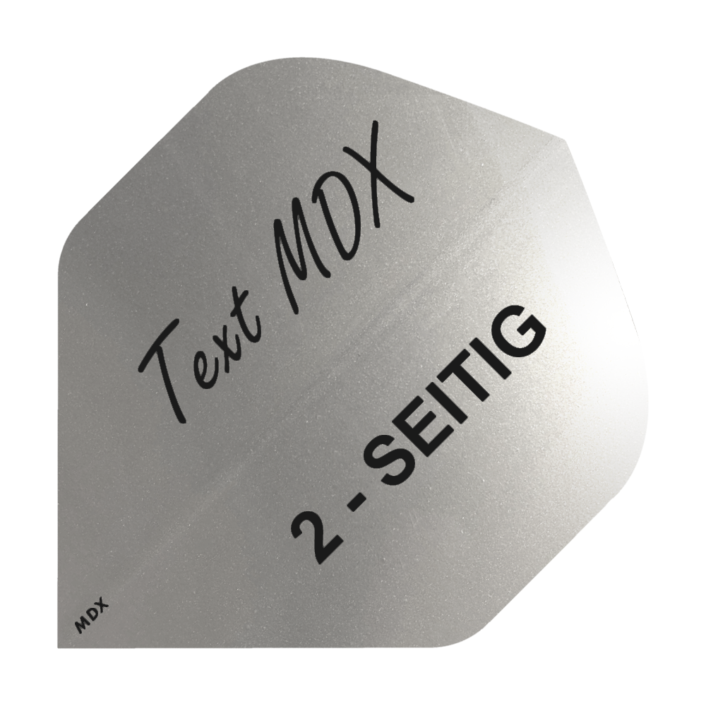 Jeu de 10 ailettes métalliques imprimées 2 faces - texte souhaité - norme MDX