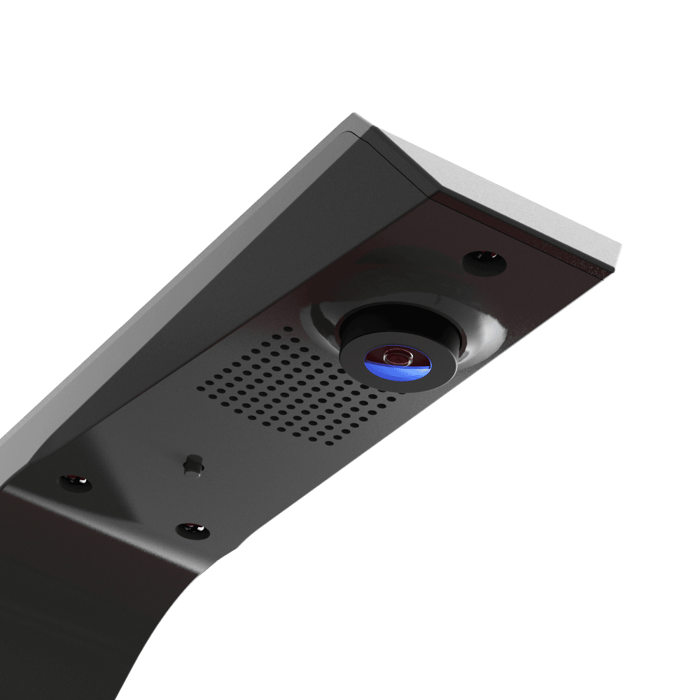 Système de pointage automatique GranDarts Gran Eye GEN2 Steeldart Das Bild zeigt das GranDarts GranEye Steeldart Auto-Scoring-System. Zu sehen ist eine Nahaufnahme des Geräts mit einer Kamera und Belüftungsschlitzen.