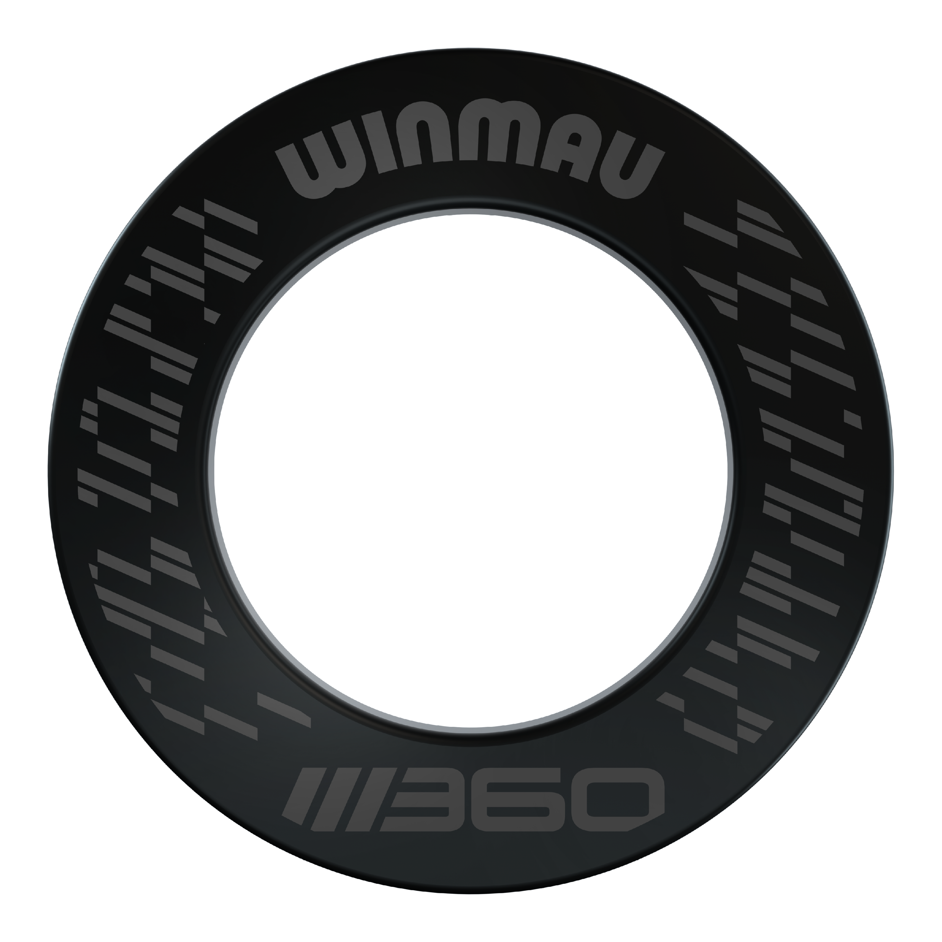 Cadre de cible Winmau Blade 360 - Noir Das Bild zeigt das Winmau Blade 360 Dartboard Surround in Schwarz. Diese Dartboard-Umrandung schützt die Wand und bietet ein professionelles Aussehen.