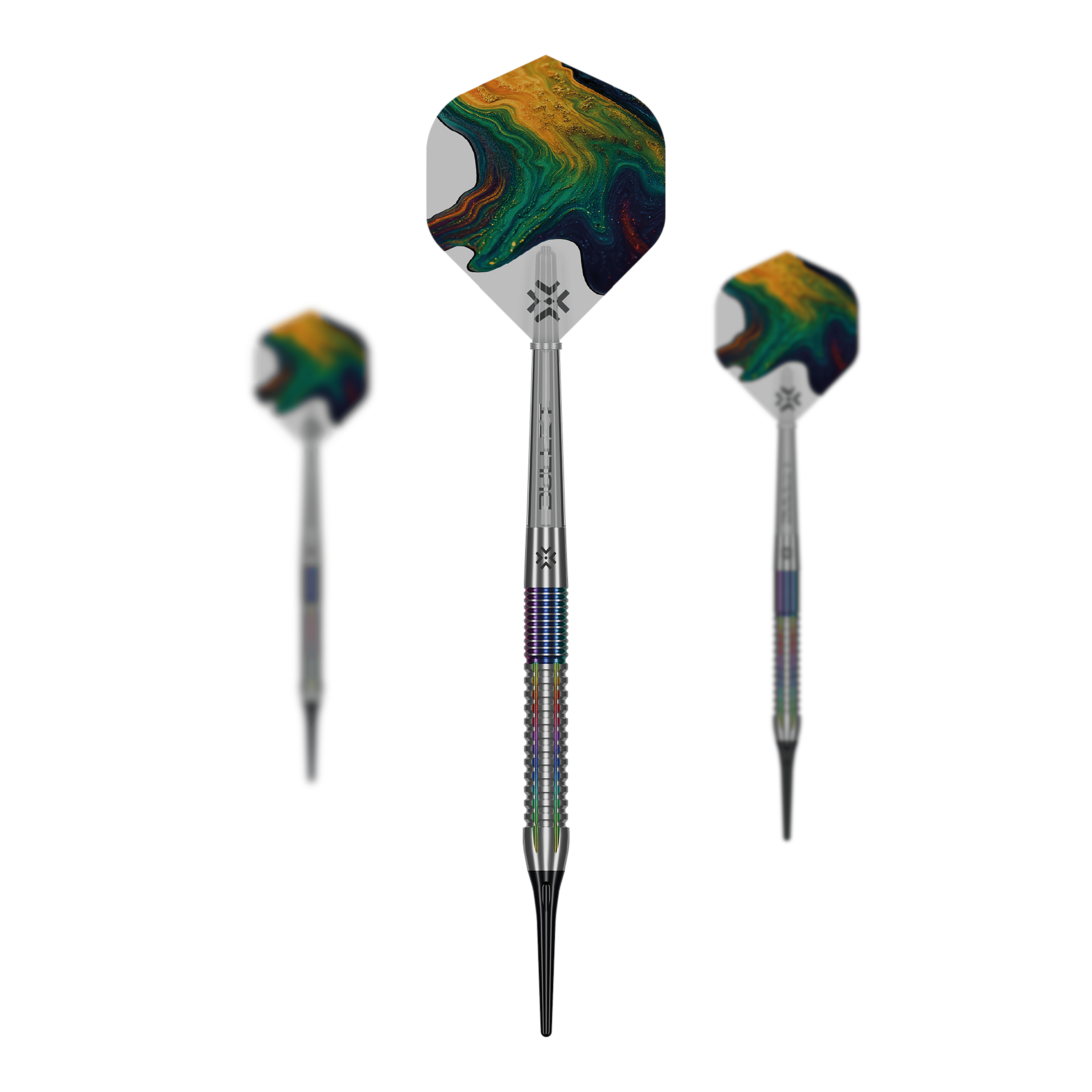 Dies ist ein Bild der Bullet Diesel V2 20g Soft Darts. Diese Softdarts sind speziell für elektronische Dartautomaten gedacht.