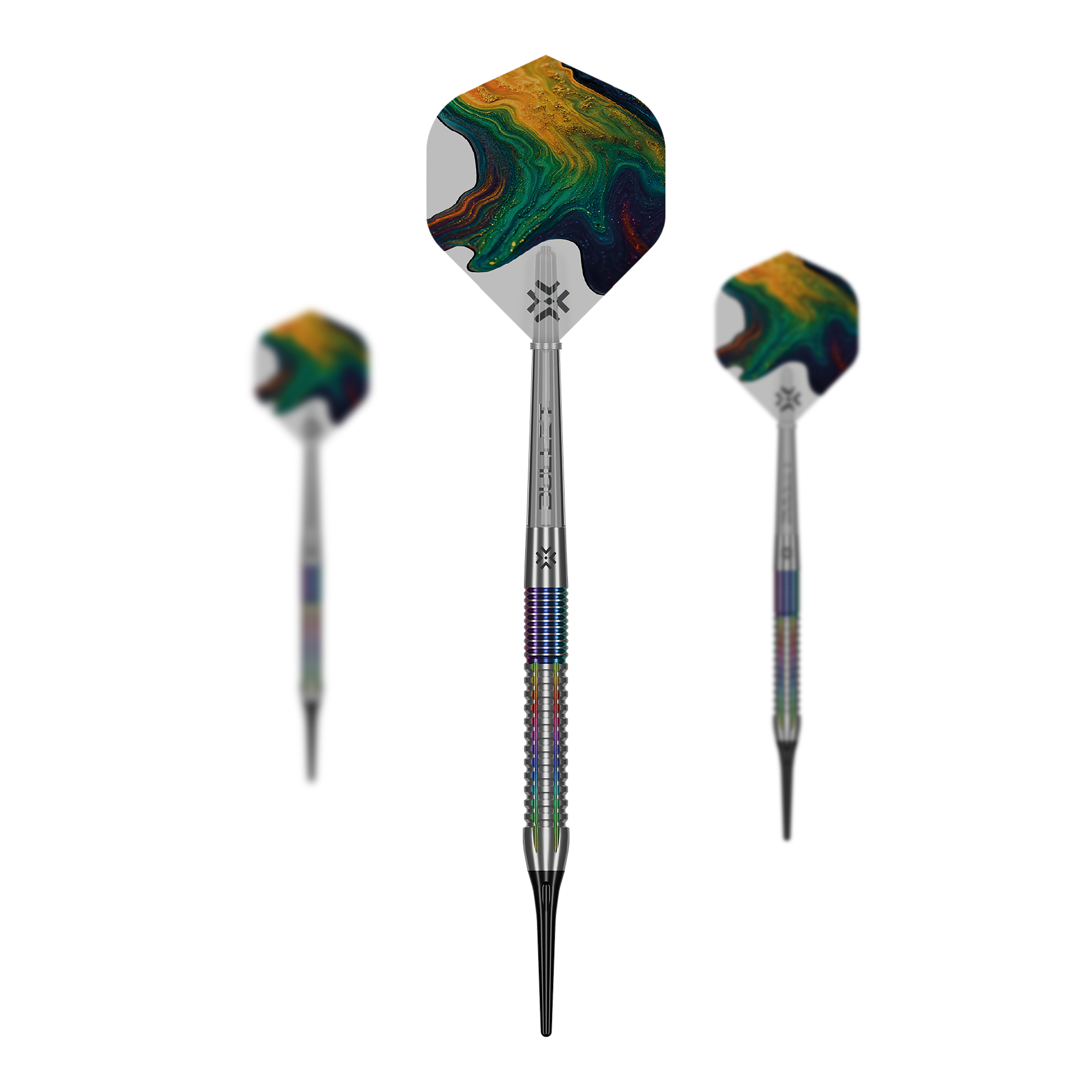 Fléchettes souples Bullet Diesel V2 - 20 g Dies ist ein Bild der Bullet Diesel V2 20g Soft Darts. Diese Softdarts sind speziell für elektronische Dartautomaten gedacht.