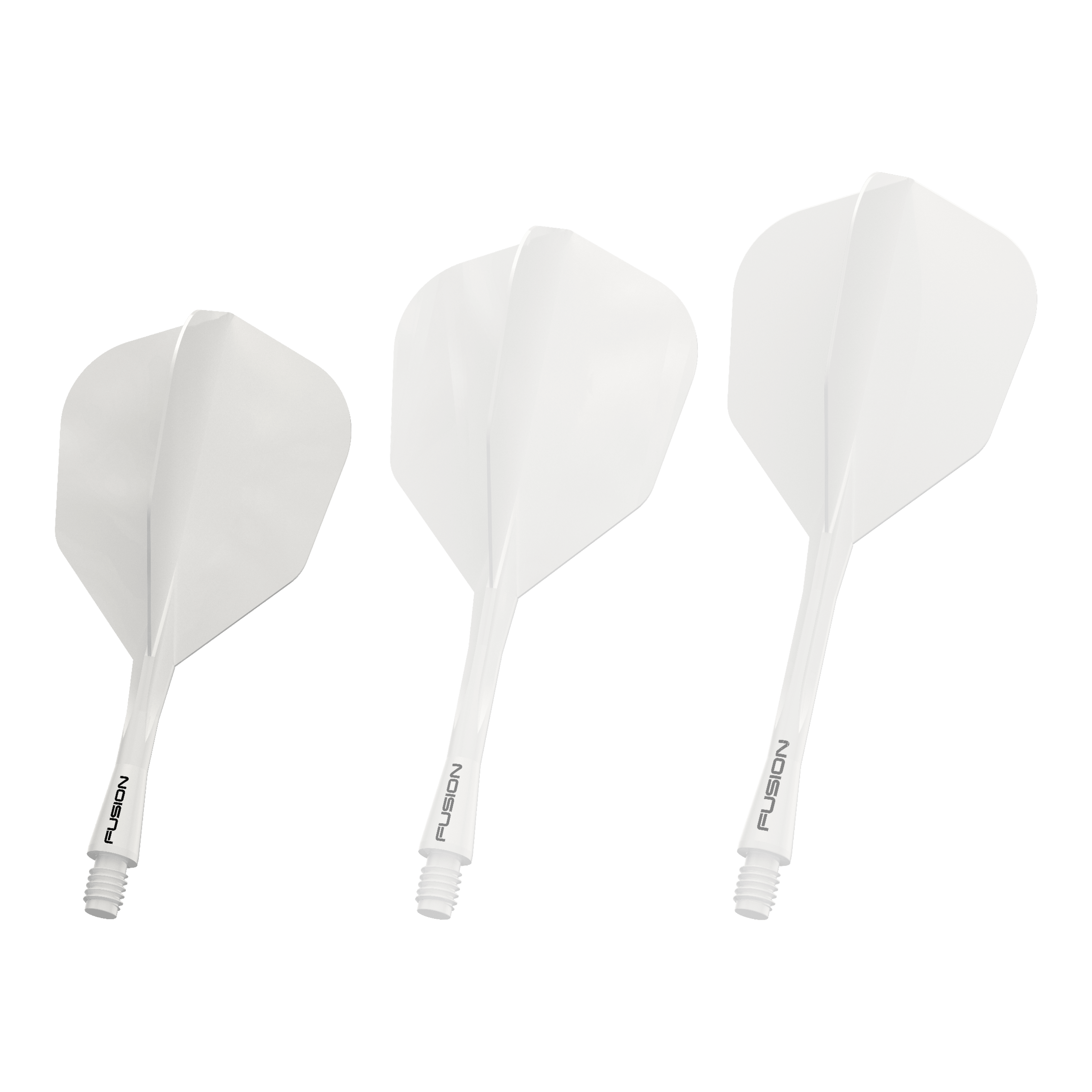 Système d'arbre de vol Winmau Fusion n° 6 Blanc massif Auf diesem Bild sieht man das Winmau Fusion Flight Shaft System No6 in Weiß, 22mm. Es handelt sich um eine Komponente für Dartpfeile.
