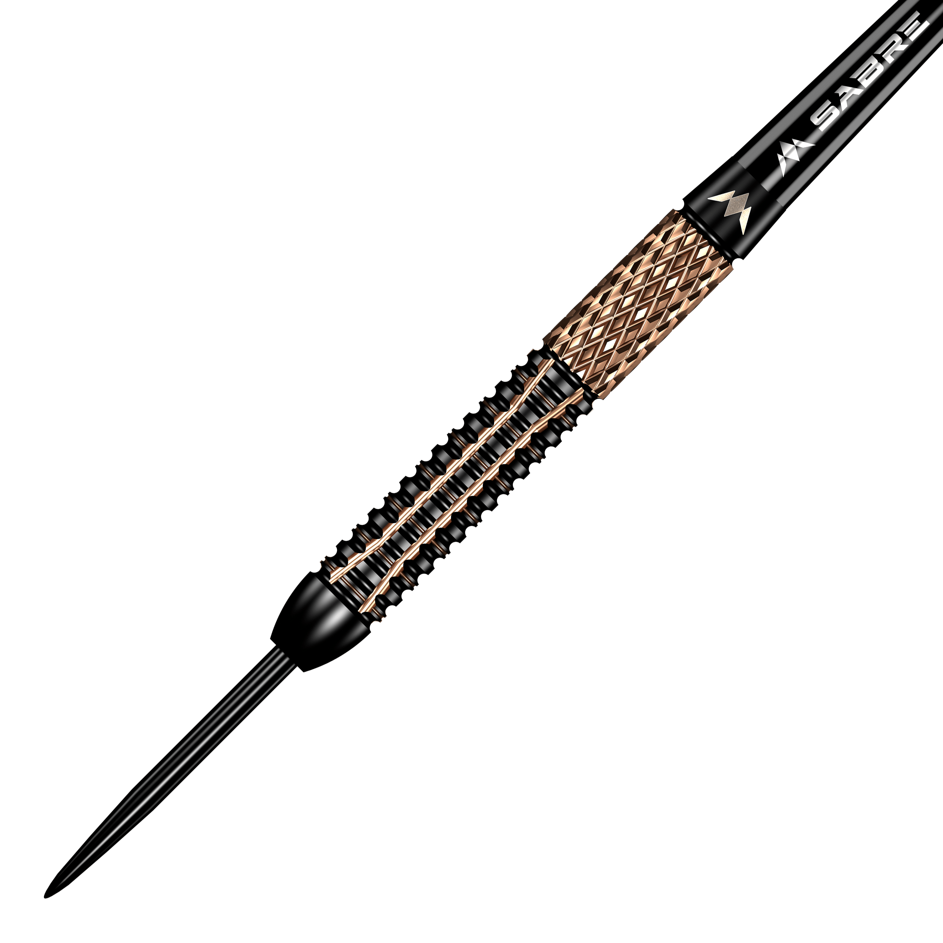 Fléchettes en acier de la Mission Horus Das Bild zeigt den Mission Horus Steeldart mit einer detailreichen und strukturierten Oberfläche. Der Dart ist in Schwarz und Gold gehalten und wirkt besonders hochwertig.