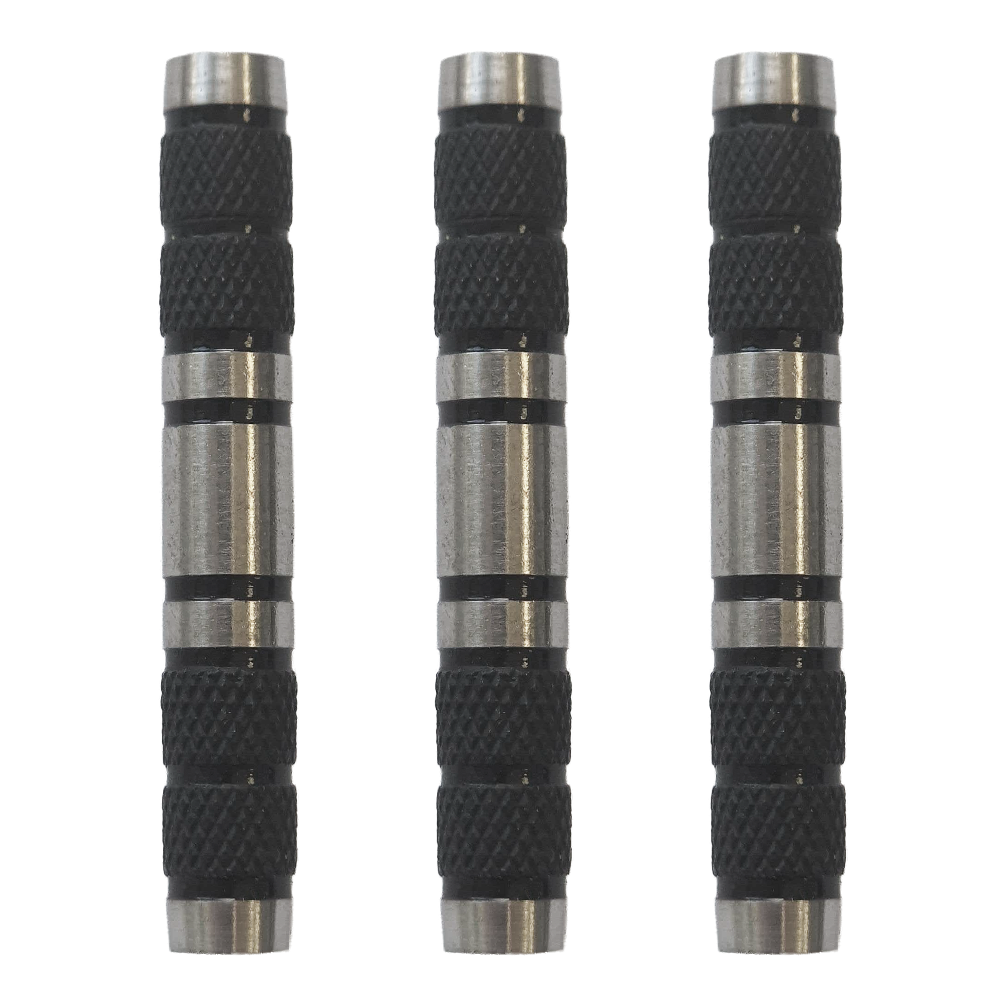 Corps de fléchettes à surface molle moletées noires McDart - 18 g Zu sehen ist McDart Knurled Black Softdart Barrels - 18g im Set. Die abgebildeten Dart-Barrels sind schwarz und besitzen eine griffige Oberfläche.