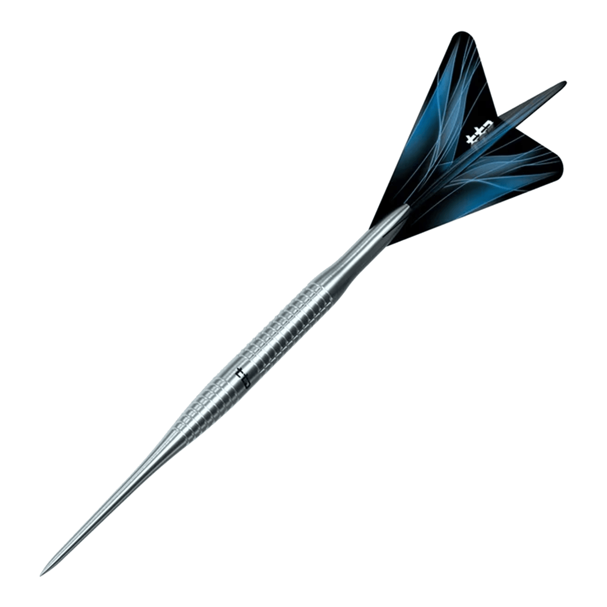 Caliburn TTD Complete Titanium T3 Fléchettes en acier argenté - 7 g Das Foto zeigt die Caliburn TTD Complete Titanium T3 Silver Steeldarts - 7g. Diese Dartpfeile sind silberfarben und bieten eine präzise Verarbeitung.