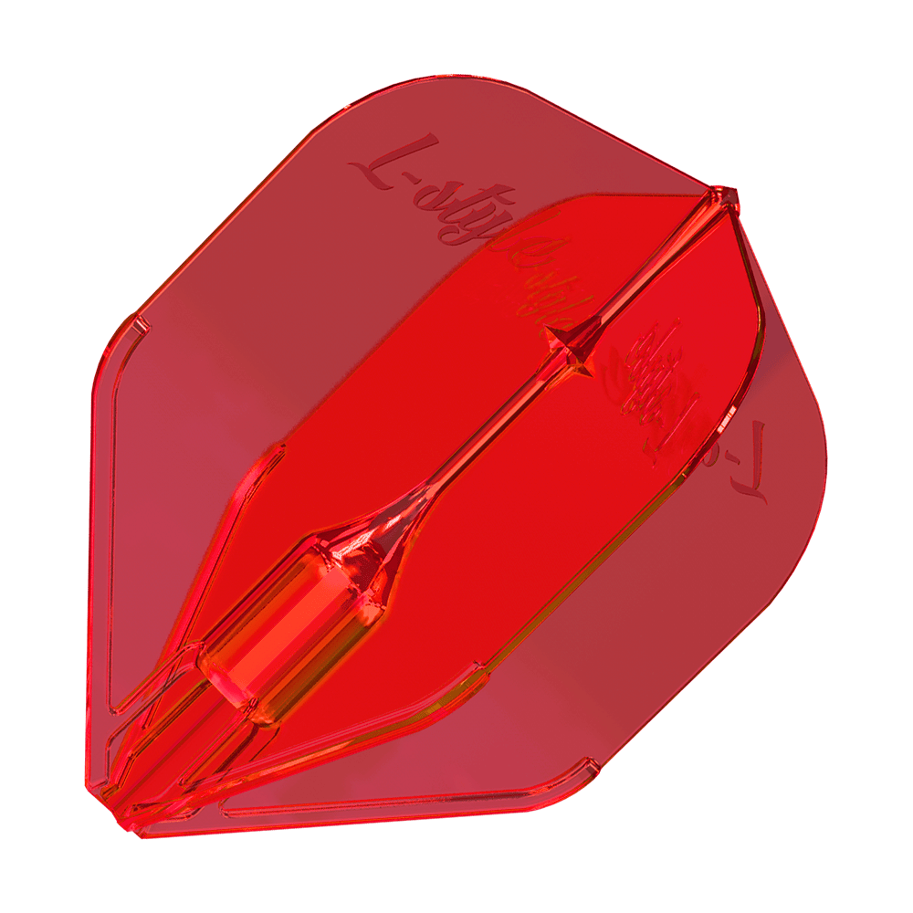 Vols L-Style Fantom L3EZ Rouge Das Bild zeigt ein rotes Dartflight mit der Aufschrift "L-Style". Es handelt sich um das Modell Fantom L3EZ Flights in der Farbe Rot.