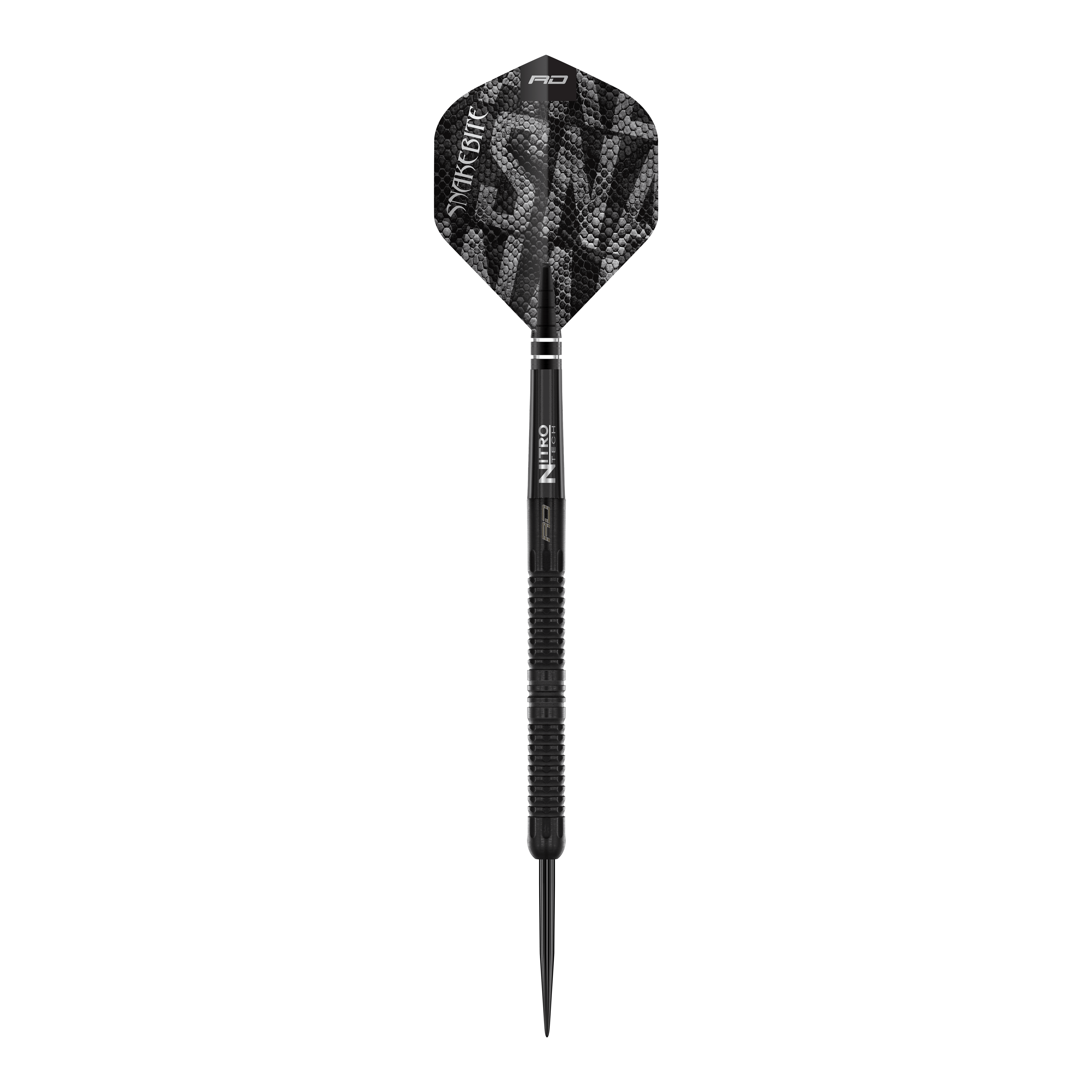 Dragon Rouge Peter Wright Morsure de Serpent Mamba Noir Steeldarts Red Dragon Peter Wright Snakebite Black Mamba Steeldarts, auf dem Bild einzeln dargestellt. Diese Steeldarts sind für präzises Spiel geeignet.