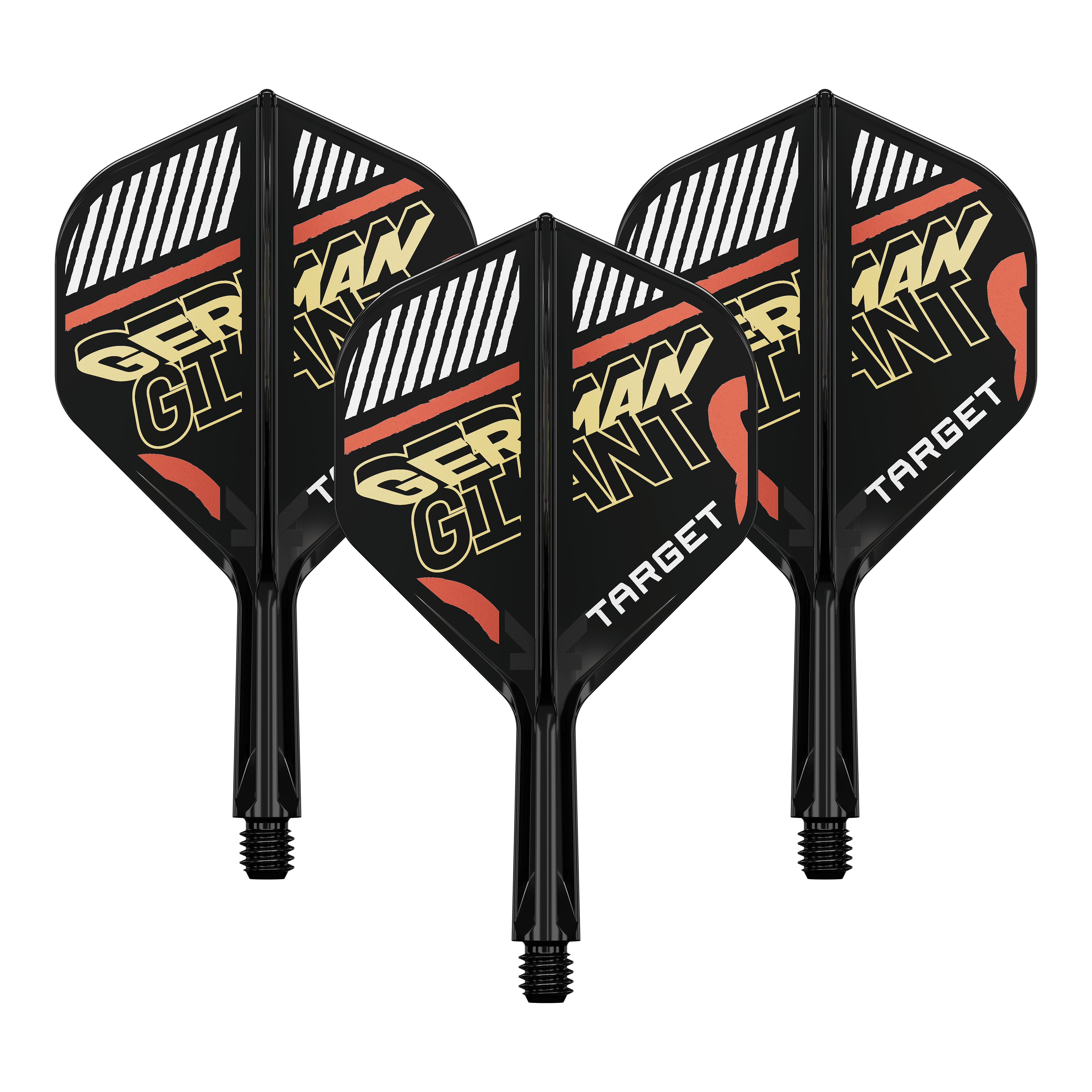 Système d'arbre de vol standard Target K-Flex Gabriel Clemens No2 Das Bild zeigt ein Flight-Shaft-System für Darts. Es handelt sich um ein Zubehör für professionelle Dartspieler.