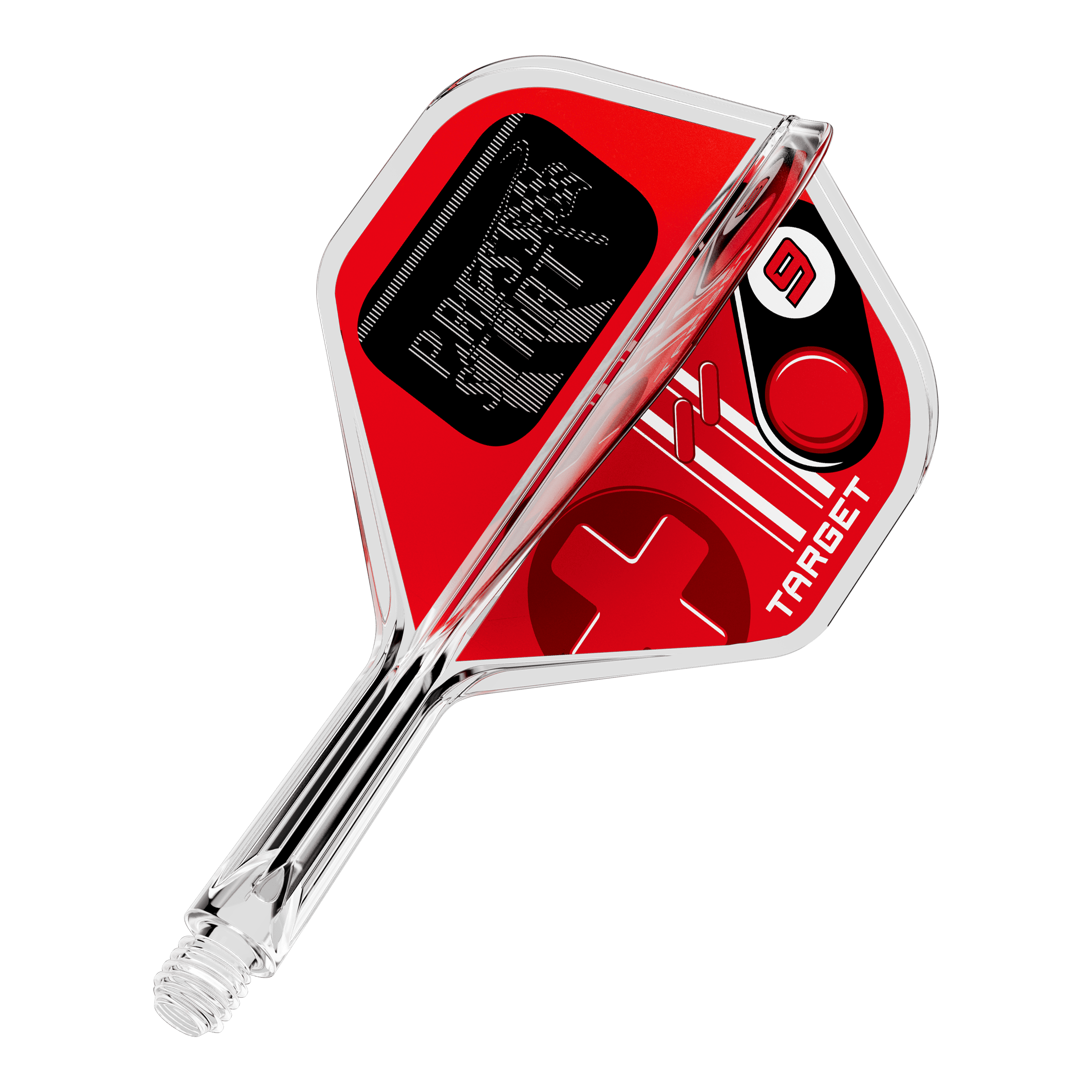 Ailettes standard Target K-Flex Press Start n° 2 Zu sehen ist ein einzelner Dart Flight mit der Bezeichnung 410585 Target K-Flex PressStart No2 Standard 19mm. Es handelt sich um Zubehör für das Dartspiel.