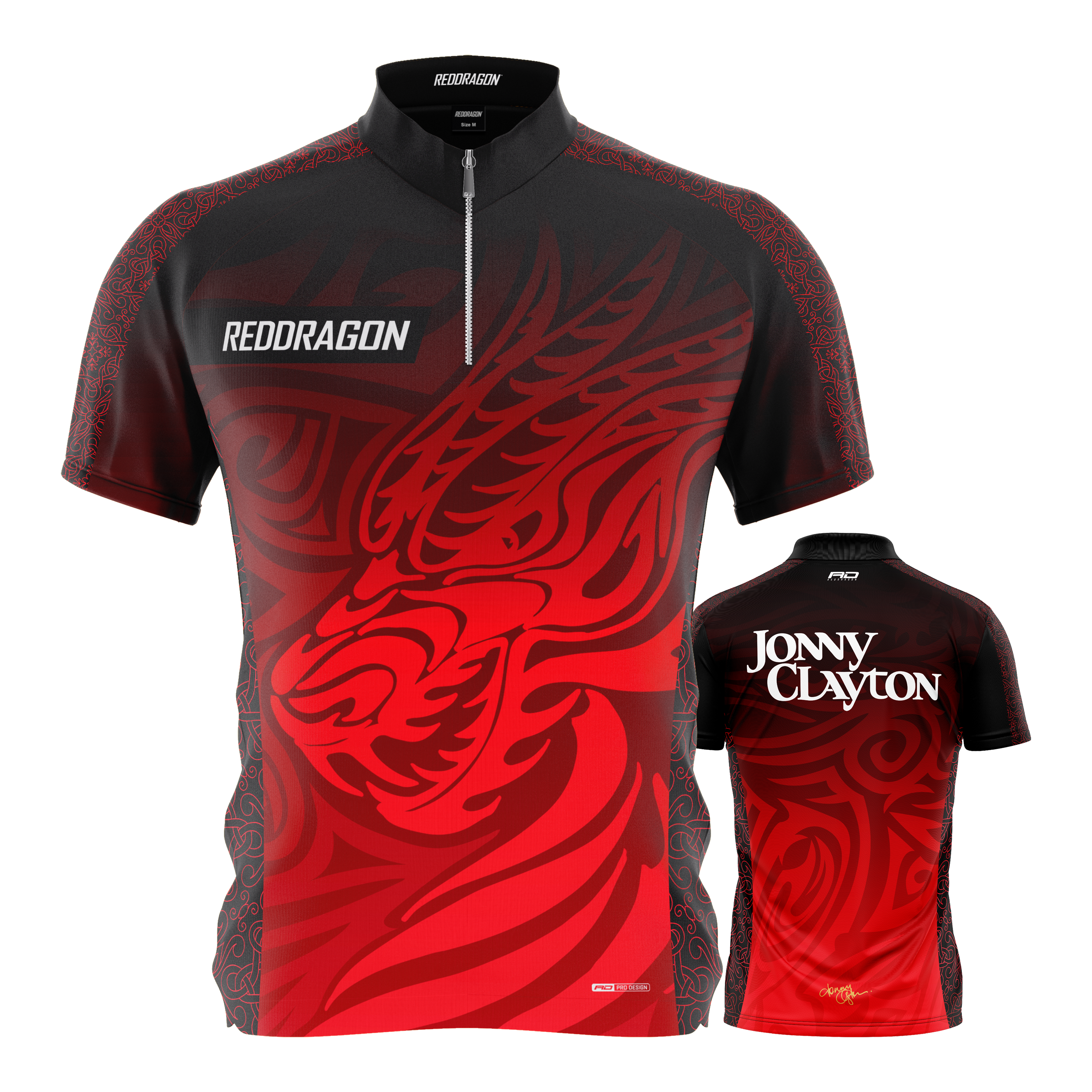 T-shirt de fléchettes Red Dragon Jonny Clayton édition limitée Zu sehen ist das Red Dragon Jonny Clayton Limited Edition Dartshirt. Das Shirt ist eine limitierte Ausgabe und besonders für Dartfans interessant.