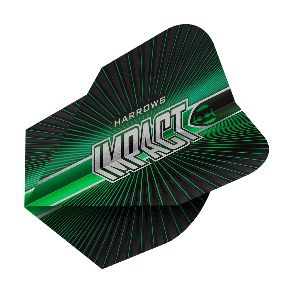Harrows Impact n° 6 Vols Das Bild zeigt Harrows Impact No6 Flights. Es handelt sich um hochwertige Dart Flights.