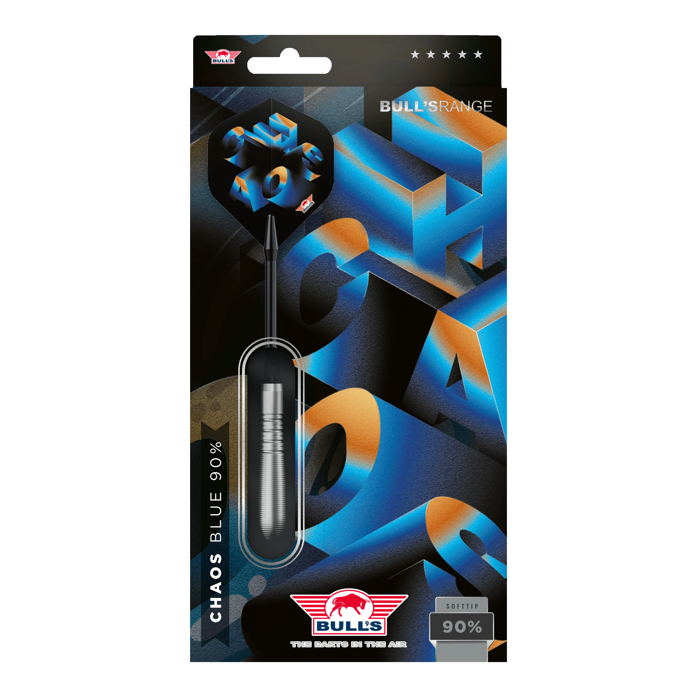 Fléchettes Bulls NL Chaos Blue Soft - 19 g Hier sind Bulls NL Chaos Blue Softdarts - 19g abgebildet. Das Design hebt die blaue Farbe und die schlanke Form der Darts hervor.