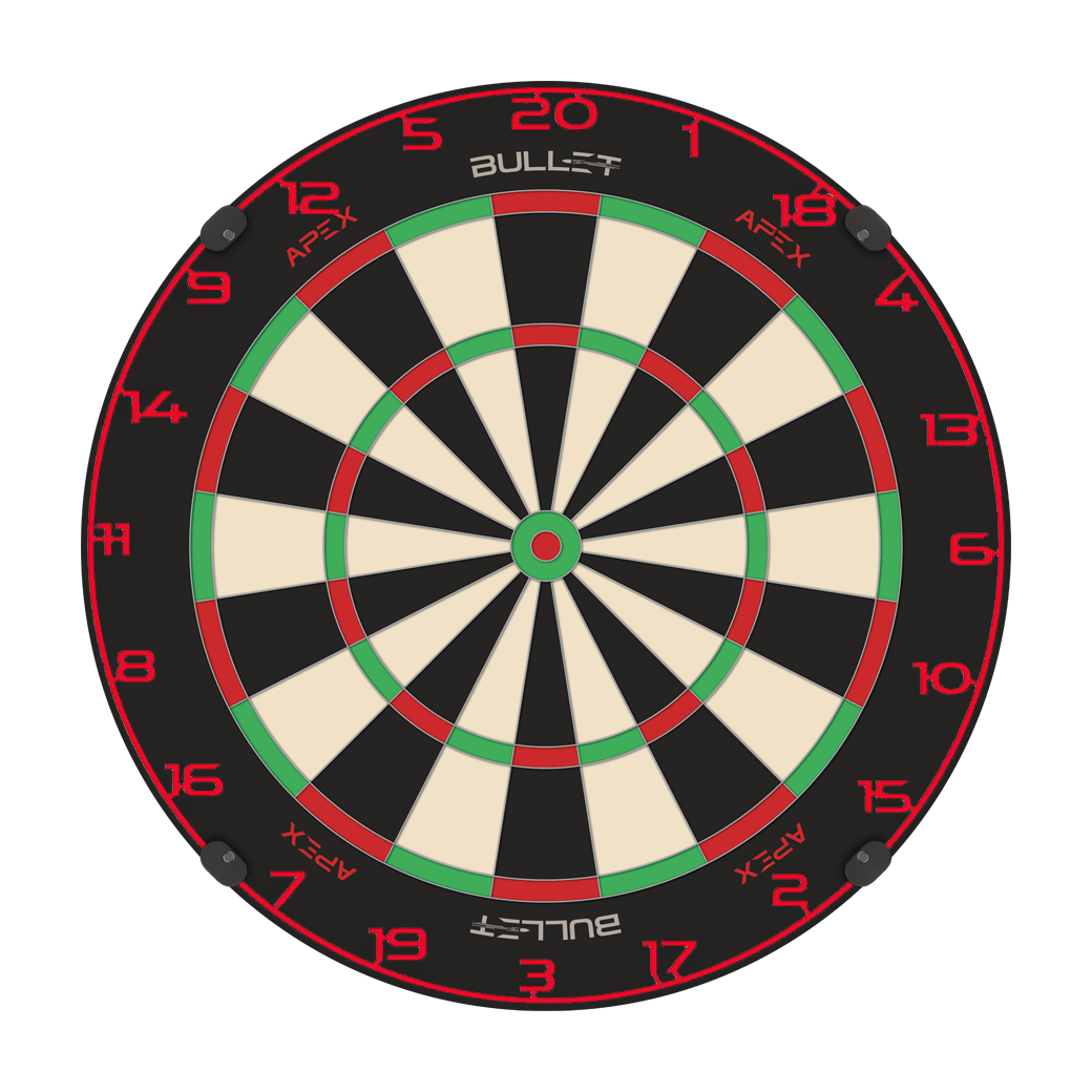 Anneau numéroté pour cible de fléchettes Bullet Dies ist ein Bild eines Dartboard-Zahlenrings in Rot. Der Dateiname ist BT1000120_Bullet_Dartboard_Zahlenring_Rot_2.