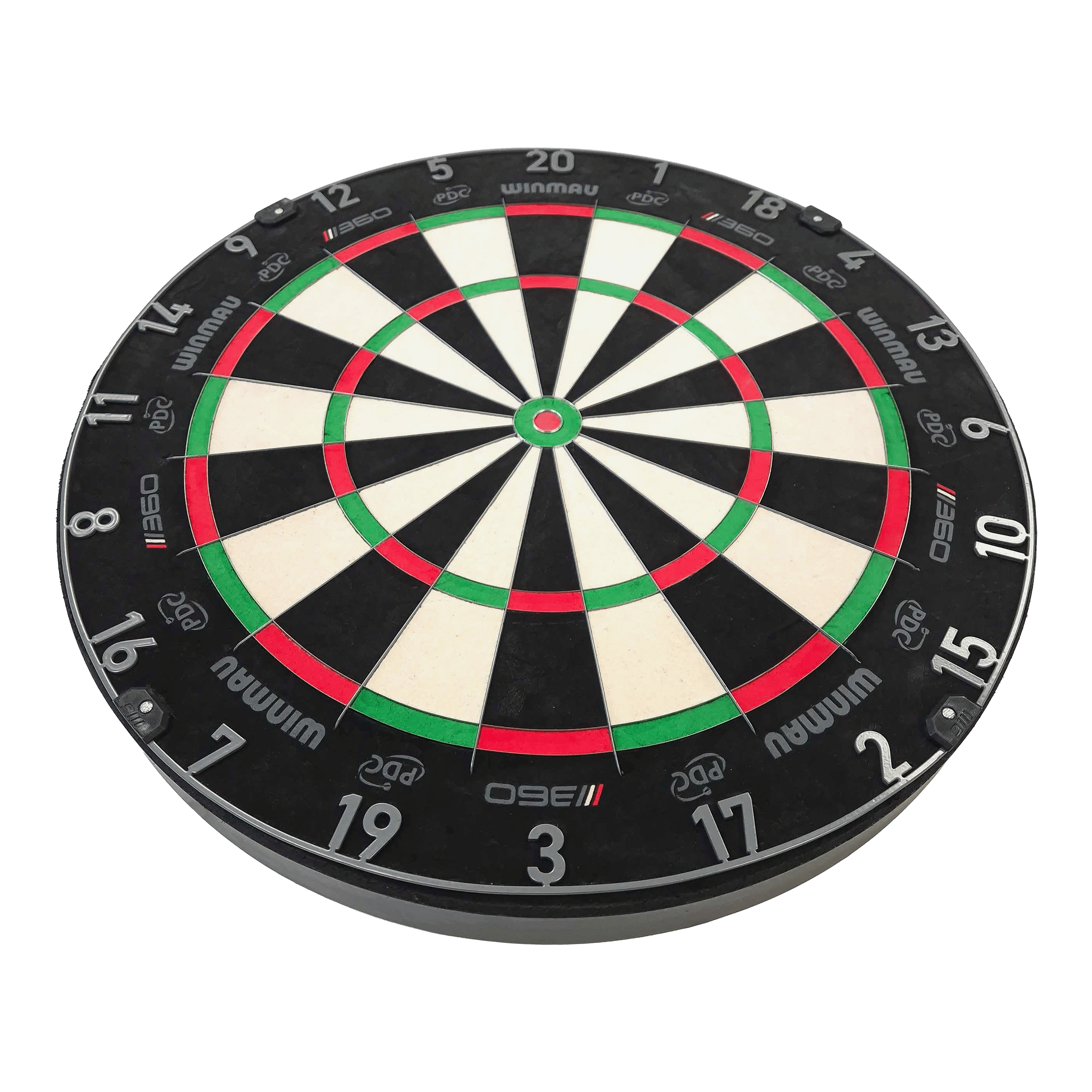 Abgebildet ist ein Dartboard. Das Bild zeigt das Modell '3060_Winmau_Blade_360_Steeldartboard_2_(1)'.