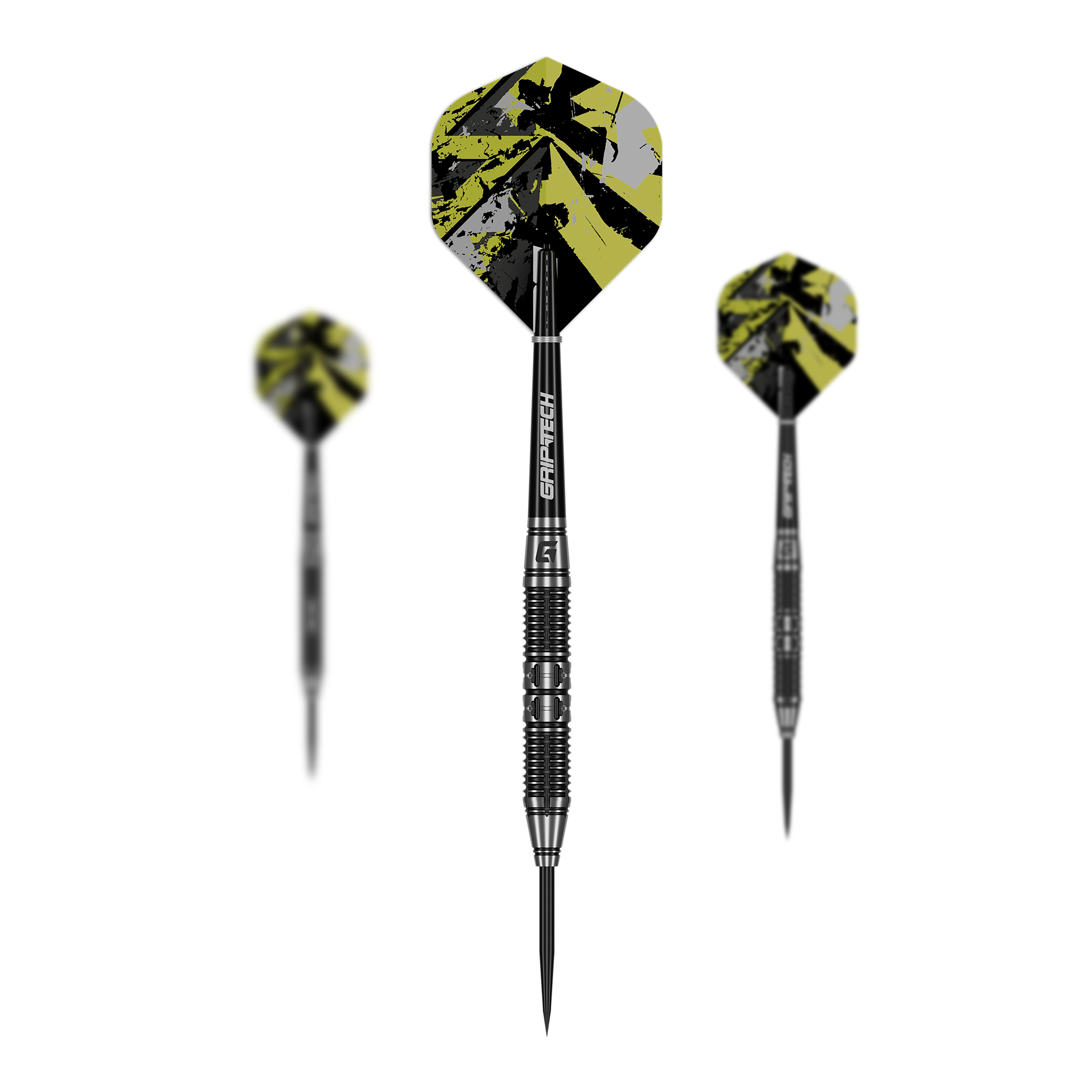 Haltère GOAT Fléchettes en acier Auf dem Foto ist das Set GOAT Dumbbell Steeldarts zu sehen. Das Set enthält mehrere Steeldarts.
