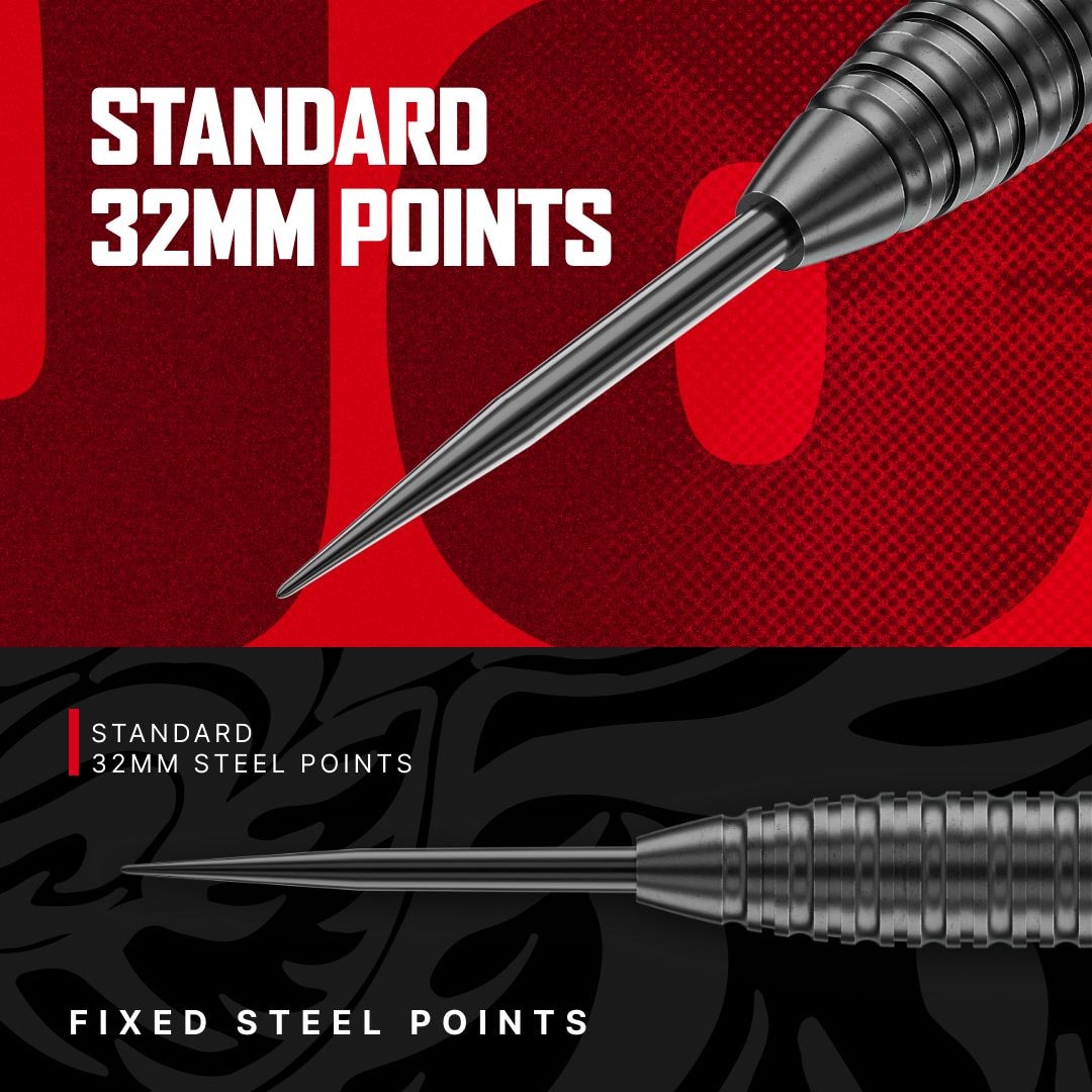 Fléchettes en acier Red Dragon Jonny Clayton Core Brass - 21 g Gezeigt werden die Red Dragon Jonny Clayton Core Brass Steeldarts - 21g. Die Darts sind mit roten Flights ausgestattet.