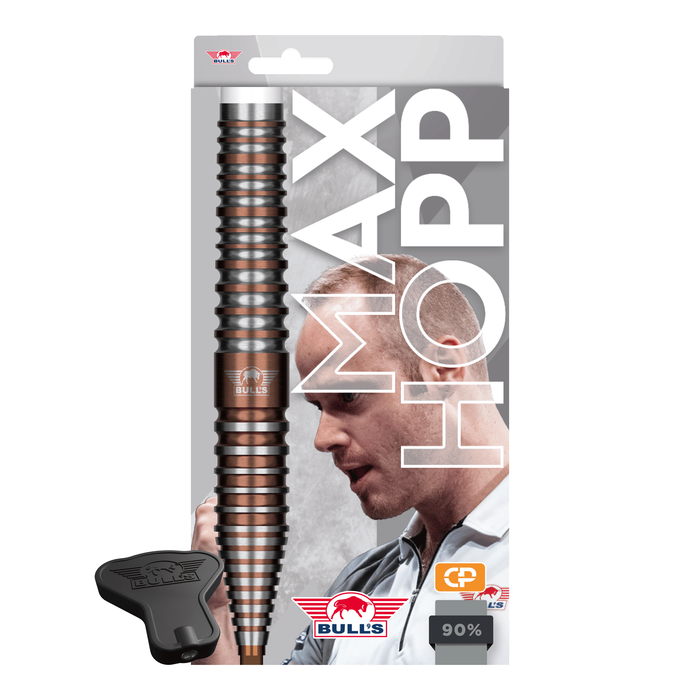 Fléchettes en acier à pointe convertible Bulls NL Max Hopp E5
