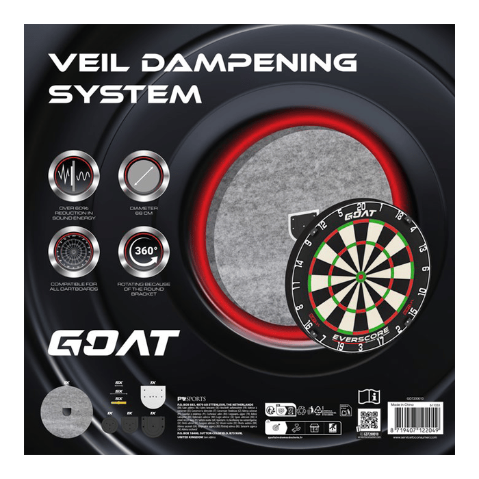 Système d'insonorisation GOAT Silencer Veil Hier ist das GOAT Silencer Veil Dampening Schallschutz System abgebildet. Das System hilft, Lärm zu dämpfen.