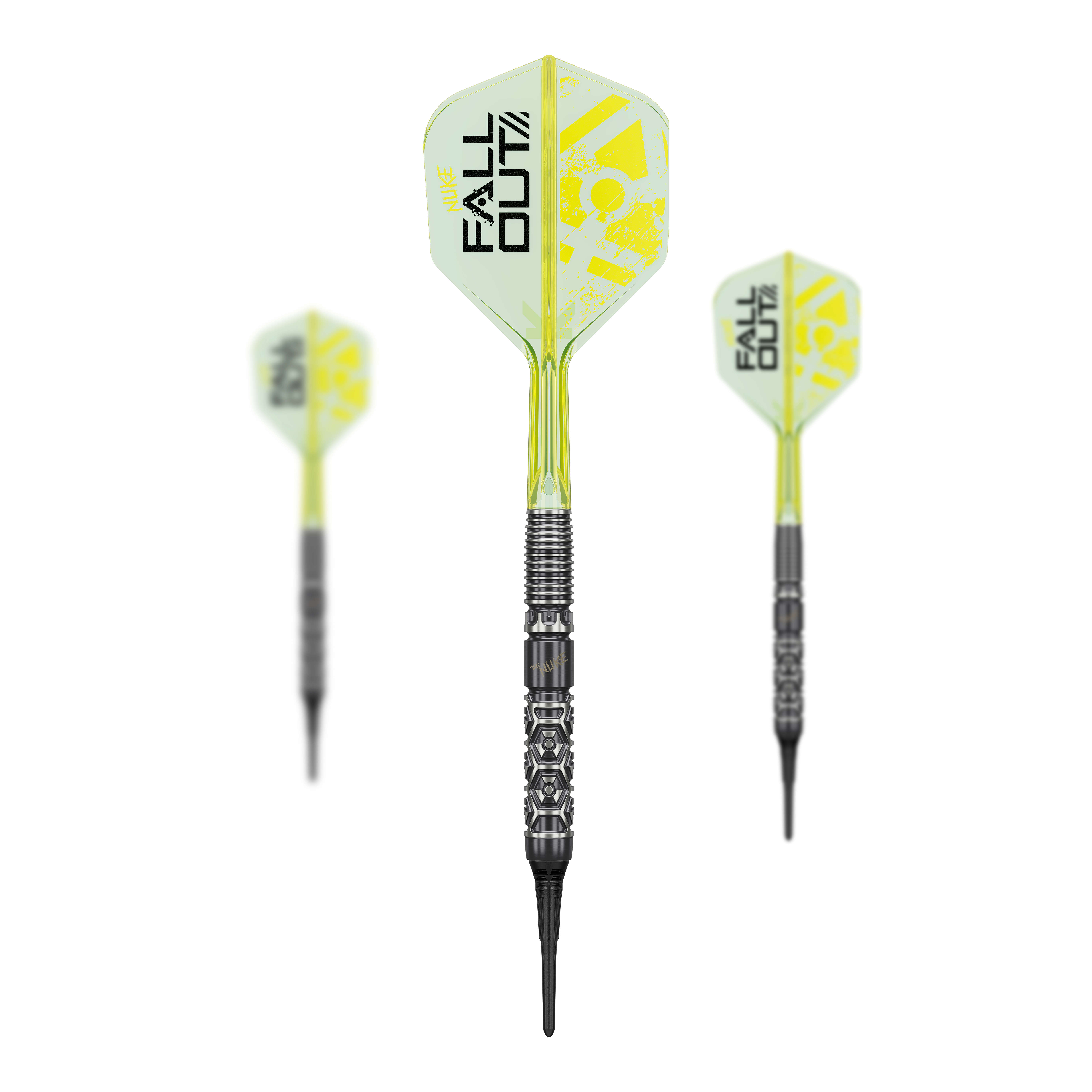 Fléchettes souples Target Luke Littler Nuke Fallout - 19 g Abgebildet ist ein Set der Target Luke Littler Nuke Fallout Softdarts - 19g. Diese Softdarts sind speziell für den modernen Dartsport entwickelt.