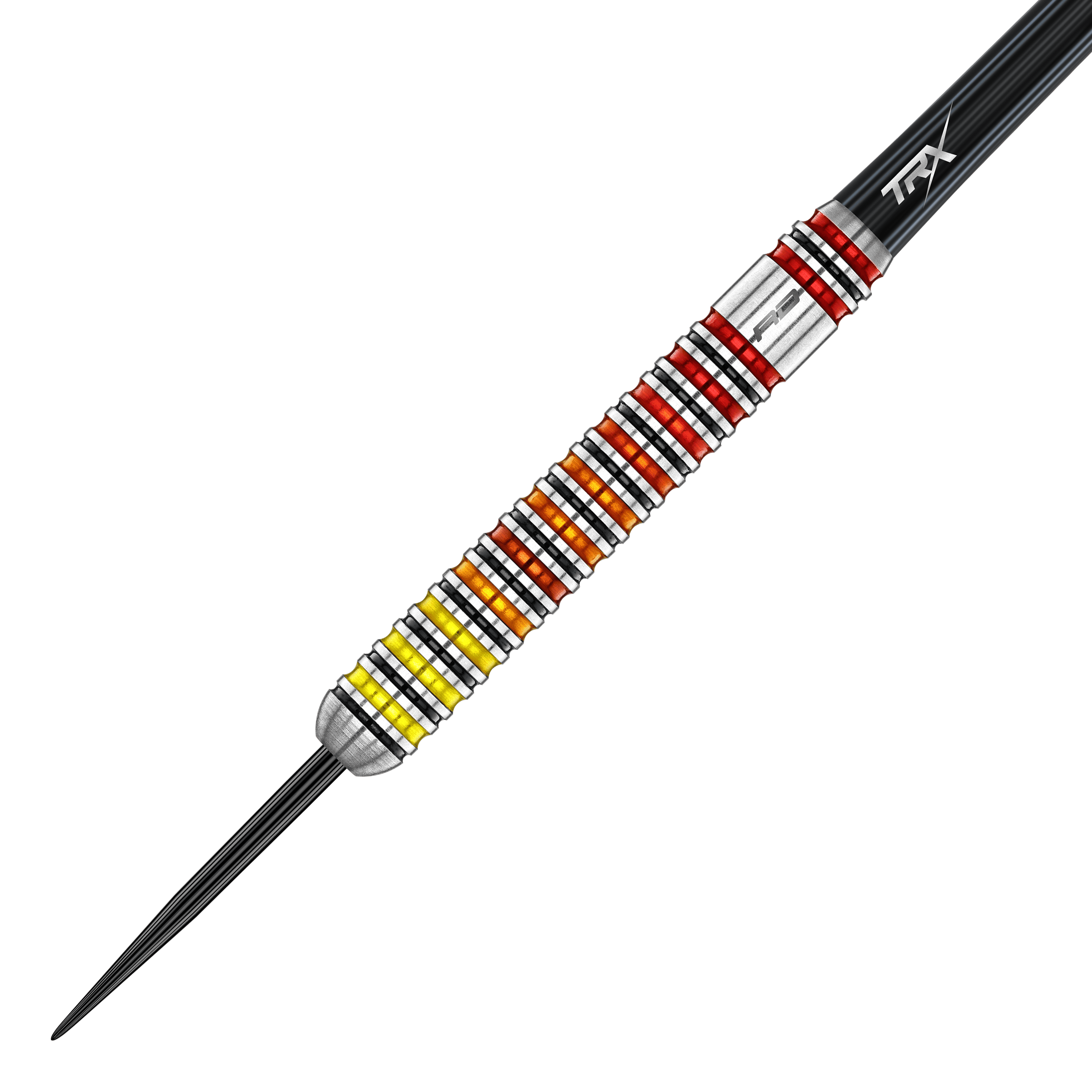 Fléchettes en acier Red Dragon Furnace Die Red Dragon Furnace Steeldarts sind auf diesem Bild zu sehen. Die Pfeile haben einen metallischen Look und auffällige Details.