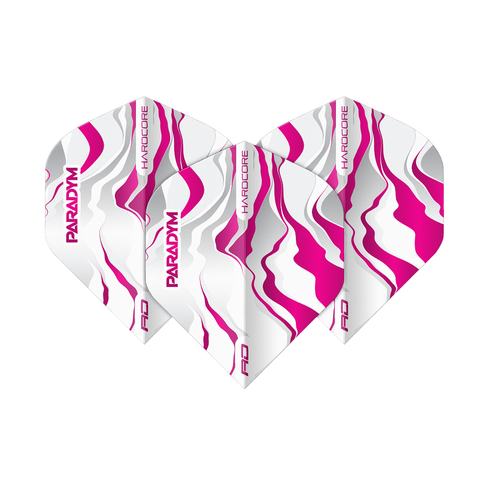 Vols standard Red Dragon Hardcore Premium Paradym Pink Premium No2 Das Bild zeigt ein Set Red Dragon Hardcore Premium Paradym Pink Premium No2 Standard Flights. Diese Flights bieten hervorragende Flugeigenschaften und eine hochwertige Verarbeitung.