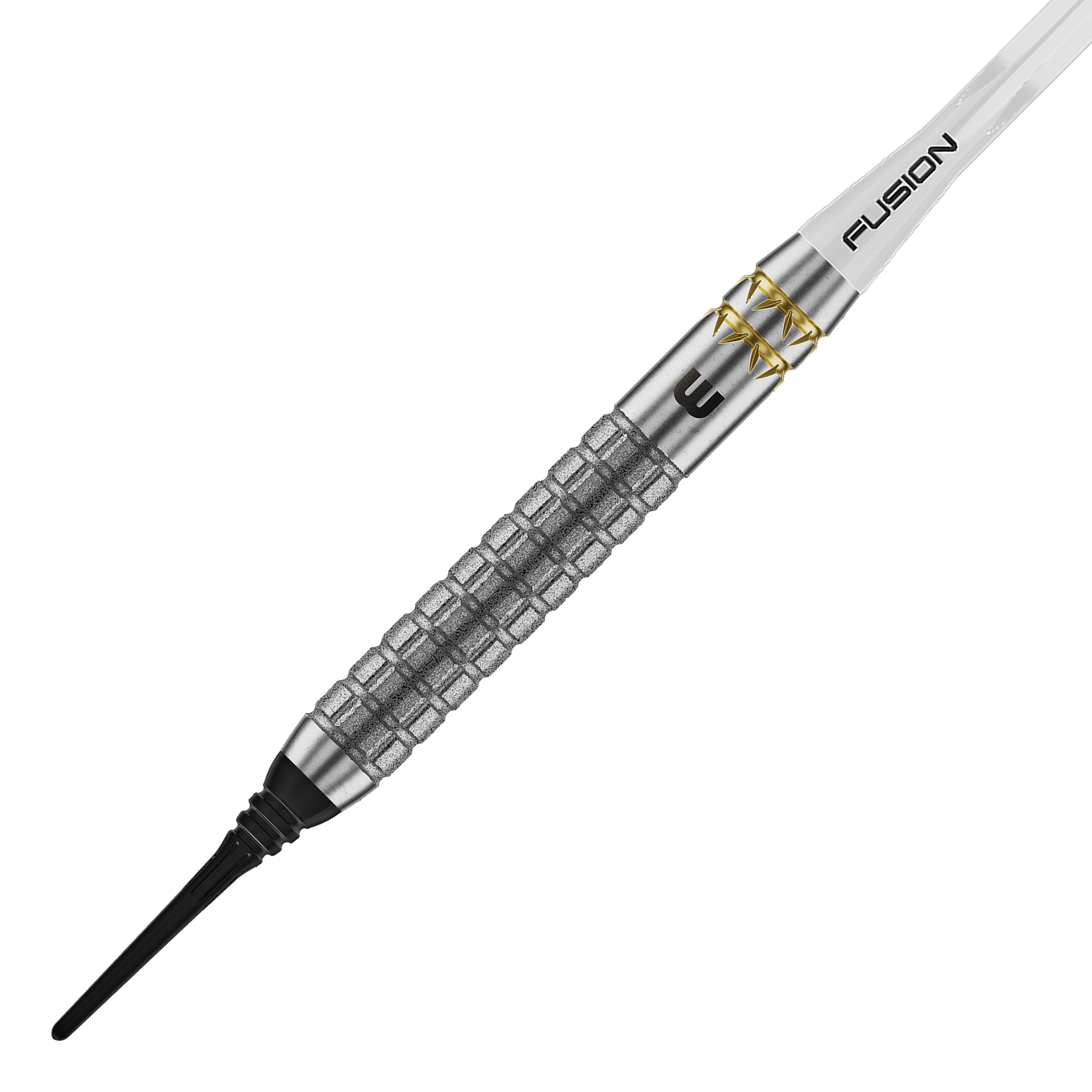 Fléchettes souples Winmau Gian Van Veen W-MAX - 18g Winmau Gian Van Veen W-MAX Softdarts - 18g sind auf dem Bild abgebildet. Die Darts sind in einer Seitenansicht zu sehen.
