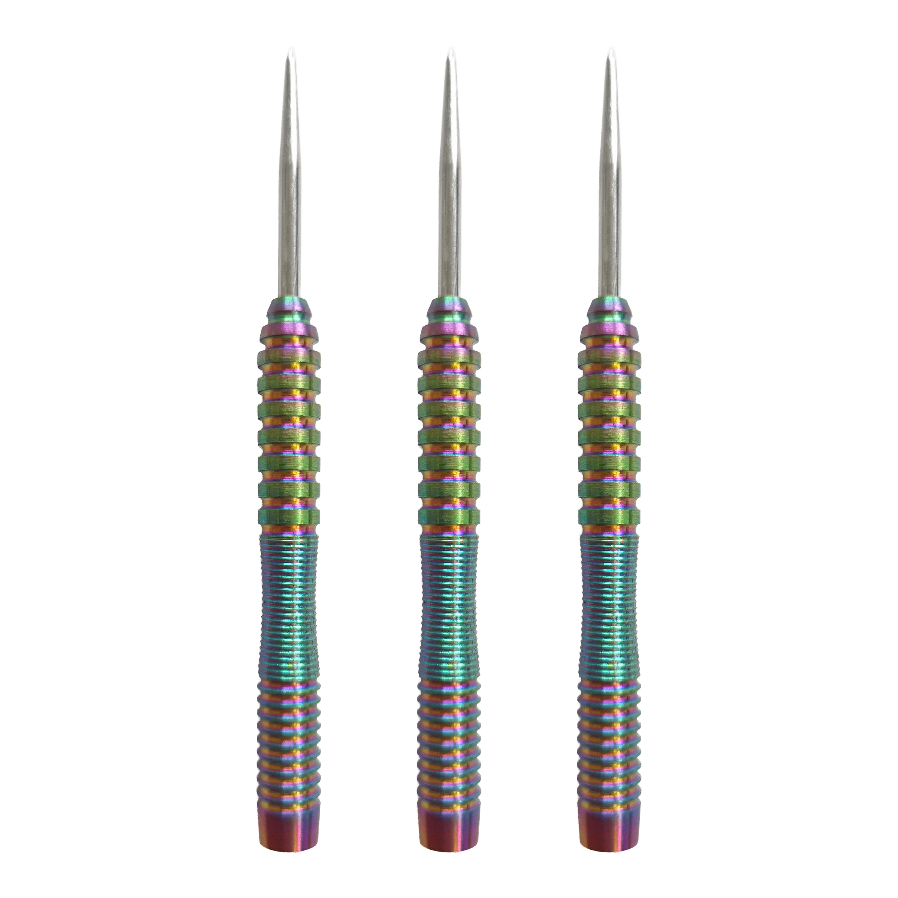 Corps de fléchettes en acier McDart Rainbow 3 - 22 g Hier ist das Produkt McDart Rainbow 3 Steeldart-Barrels - 22g abgebildet. Das Set enthält Steeldart-Barrels im bunten Look.