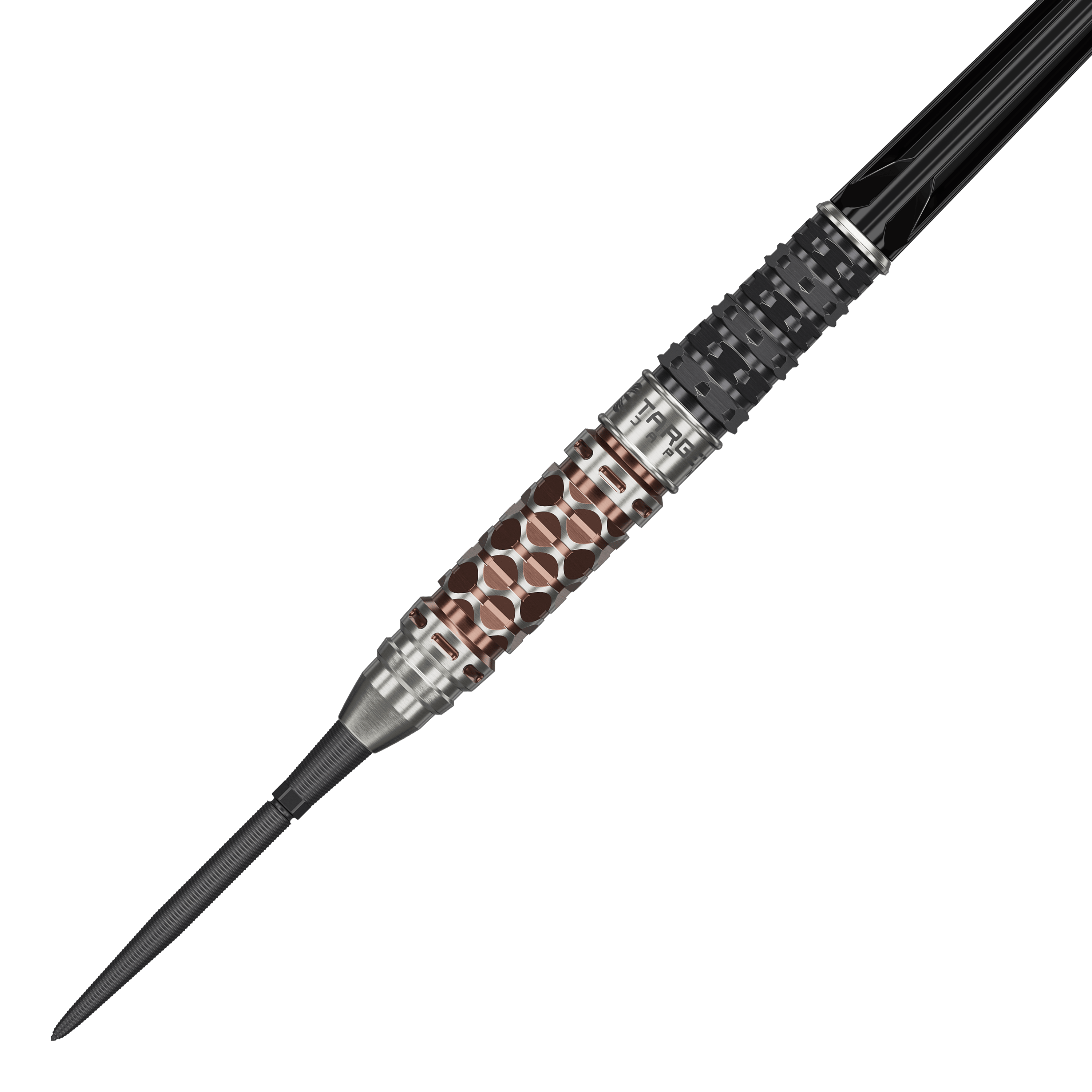 Fléchettes en acier Target Japan Charis GEN6 Swiss Point - 23 g Abgebildet sind die Target Japan Charis GEN6 Swiss Point Steeldarts - 23g. Die spezielle Form und die Details der Darts sind gut zu erkennen.