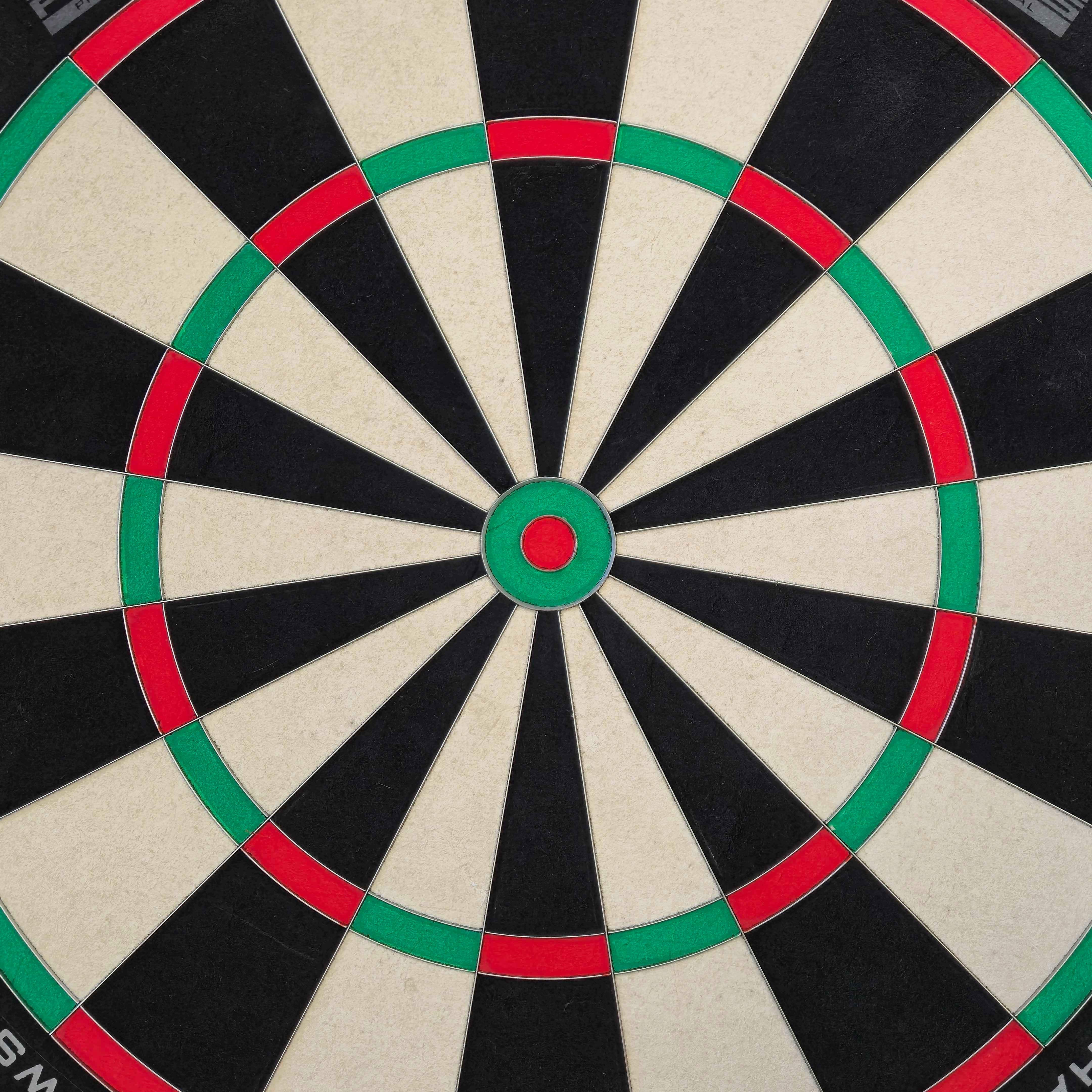 Cible de fléchettes en acier Harrows Fortis Das Harrows Fortis Steeldartboard wird hier von vorne gezeigt. Es eignet sich hervorragend für professionelle und Freizeitspieler.