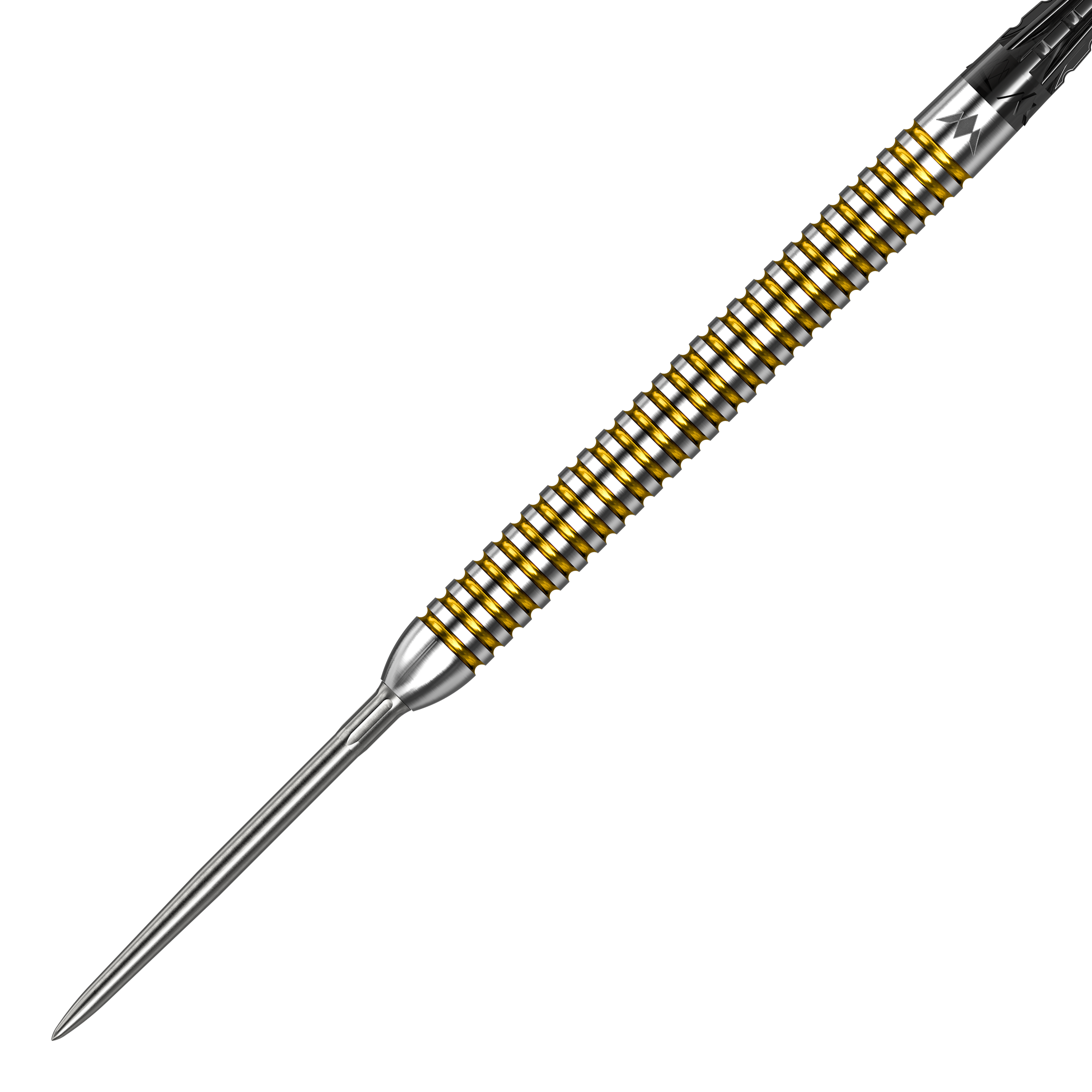 Gezeigt wird das Modell Mission Mike De Decker V2 R2.5 Steeldarts. Die Steeldarts sind aus hochwertigen Materialien gefertigt.