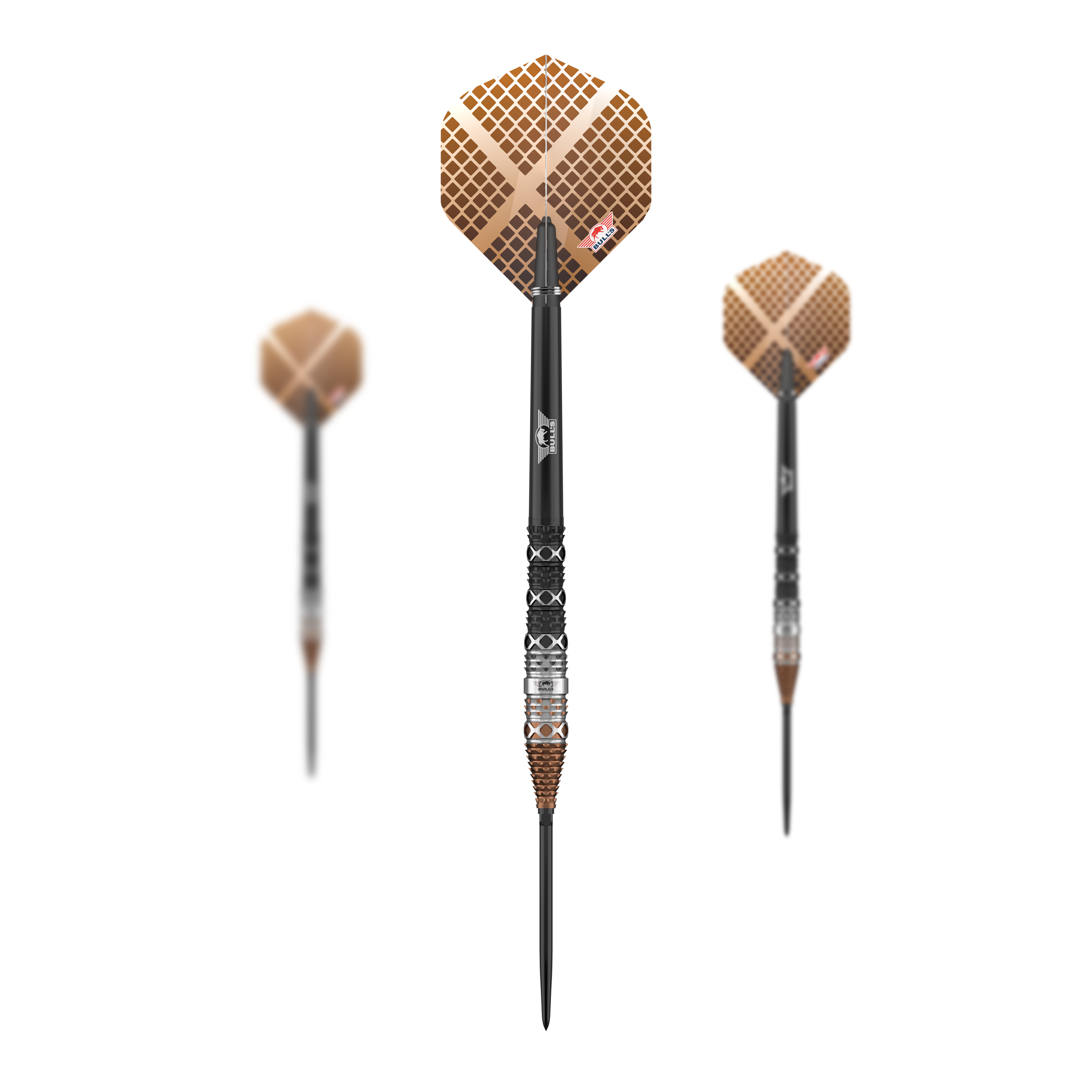 Bulls NL Max Hopp 95% Points convertibles Steeldarts Das Bild zeigt die Bulls NL Max Hopp 95% Convertible Points Steeldarts als Set. Ideal für professionelle Spieler und Sammler.