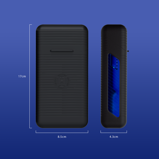 Coffre-fort de Harrows Dartcase Zu sehen ist ein geöffnetes Harrows Vault Dartcase in Blau. Das Innenleben des Dartcases wird gezeigt.