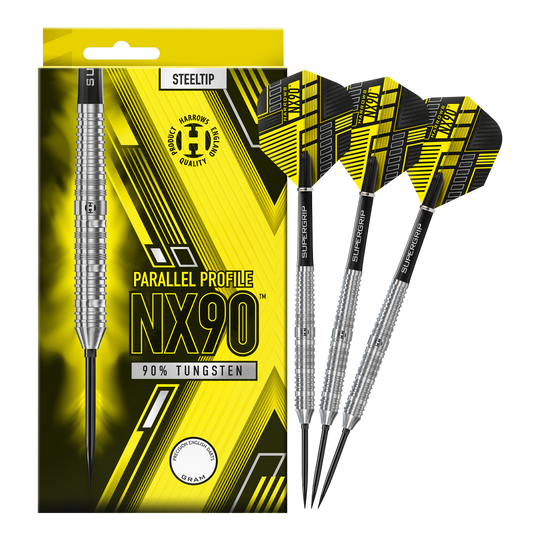 Fléchettes en acier Harrows NX90 Parallel Quick Point Abgebildet sind die Harrows NX90 Parallel Quick Point Steeldarts. Diese Darts sind bekannt für ihre Präzision und ihr paralleles Barrel.