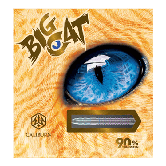 Fléchettes en acier Caliburn Big Cats Ocelot Caliburn Big Cats Ozelot Steeldarts mit einem Gewicht von 23g. Das Bild zeigt die Steeldarts aus einer anderen Perspektive.