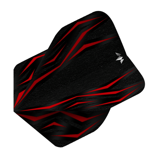 Mission Lava Red n° 6 Vols Auf dem Bild ist das Produkt Mission Lava Red No6 Flights zu sehen. Es handelt sich um rote Flights für Darts.