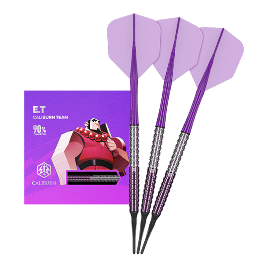 Fléchettes souples Caliburn Awakening ET - 20,5 g Zu sehen ist ein Produkt mit dem Dateinamen CB1896_Caliburn_Awakening_ET_Softdarts_Full. Wahrscheinlich handelt es sich um einen vollständigen Softdart.