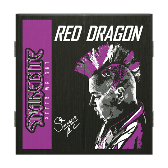 Red Dragon Peter Wright Dartboard Kabinet