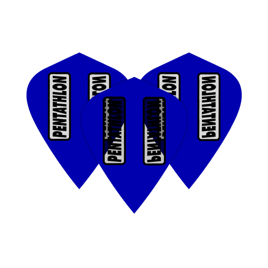 Vols de cerf-volant Pentathlon - Bleu Zu sehen sind die Pentathlon Kite Flights in Blau. Dartflights sorgen für eine stabile Flugbahn der Pfeile.