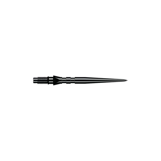 Pointes de fléchettes Winmau Switch Point Groove en acier - Noires Zu sehen sind schwarze Winmau Switch Point Groove Steeldartspitzen mit einer Länge von 26 mm. Sie werden häufig als Ersatzspitzen für Steeldarts genutzt.