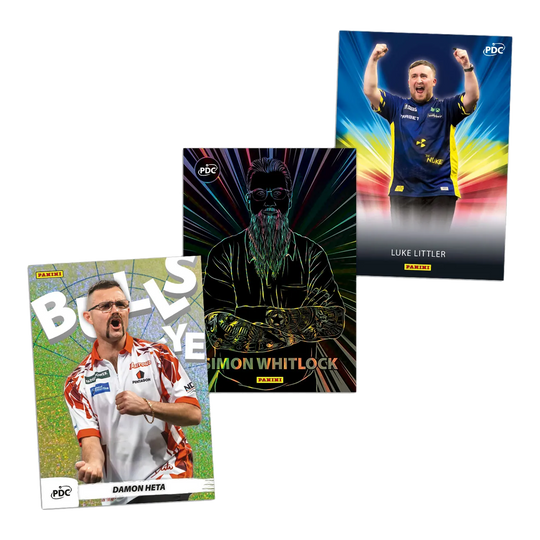 Cartes à collectionner Panini PDC Championnat du monde 2026 - Coffret collector Abgebildet ist die Panini PDC World Championship 2026 Trading Cards - Collectors Box. Diese Box enthält spezielle Case Hits und Sammlerkarten.
