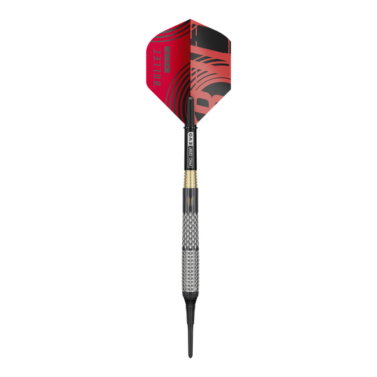 Fléchettes souples Target Stephen Bunting GEN5 Void - 18 g Target Stephen Bunting GEN5 Void Softdarts - 18g Darts werden dargestellt. Das Bild zeigt das Design und die Details dieser Softdarts.