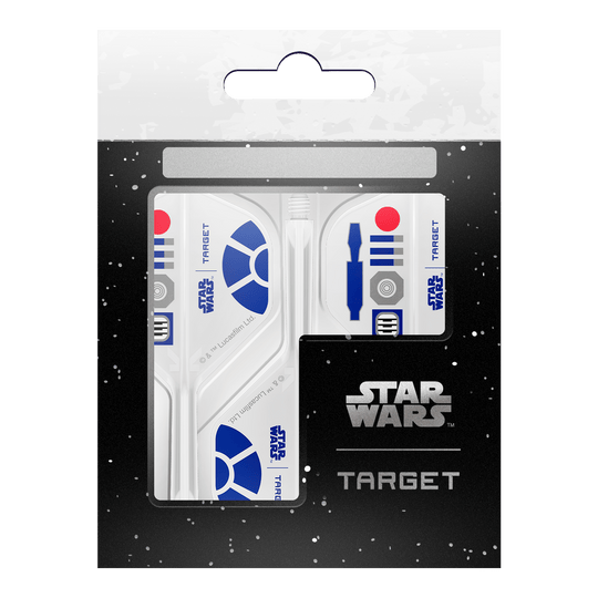 Vols standard Target Star Wars K-Flex R2D2 n°2 Target Star Wars K-Flex R2D2 No2 Standard Flights werden dargestellt. Diese Dartflights haben ein Star Wars Design mit R2D2 als Motiv.